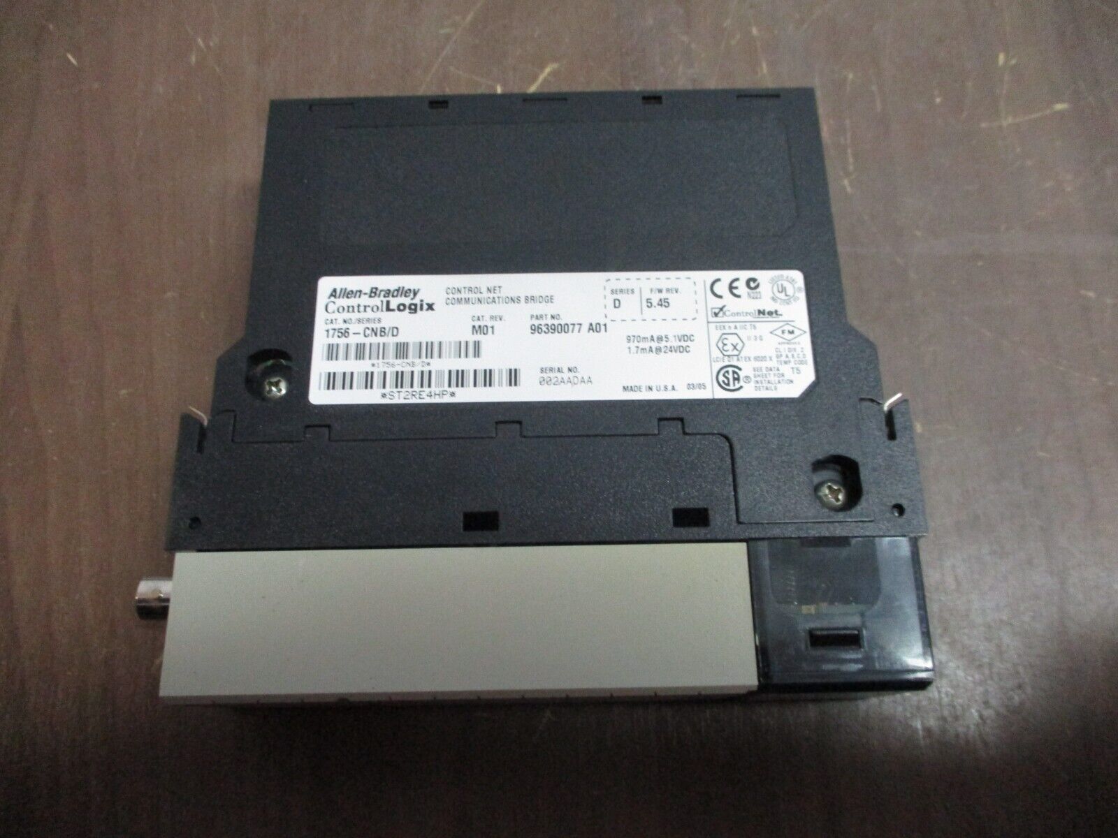 Allen-Bradley ControlLogix Control Net Comm. Bridge Module 1756-CNB/D Rev. M01
