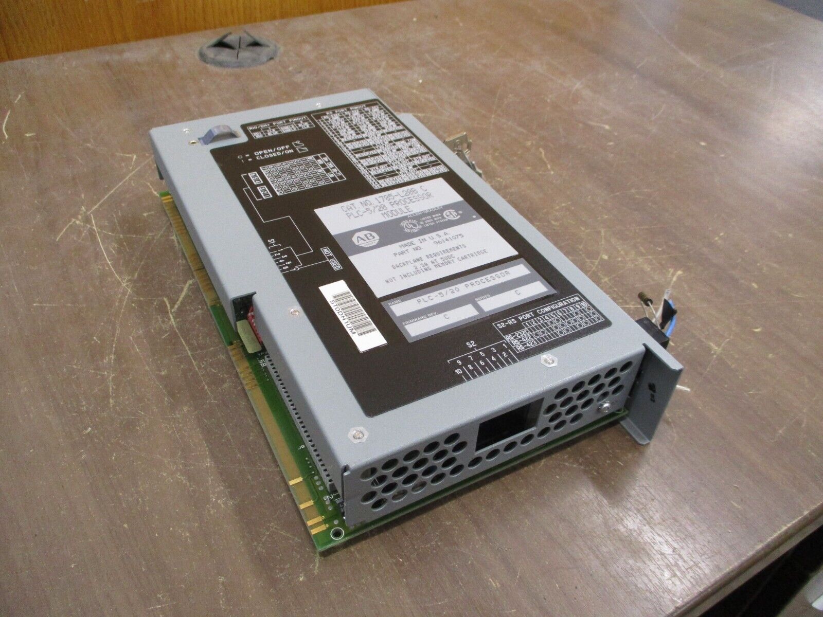 Allen-Bradley PLC-5/20 Processor Module 1785-L20B Ser. C F/W Rev. C Used