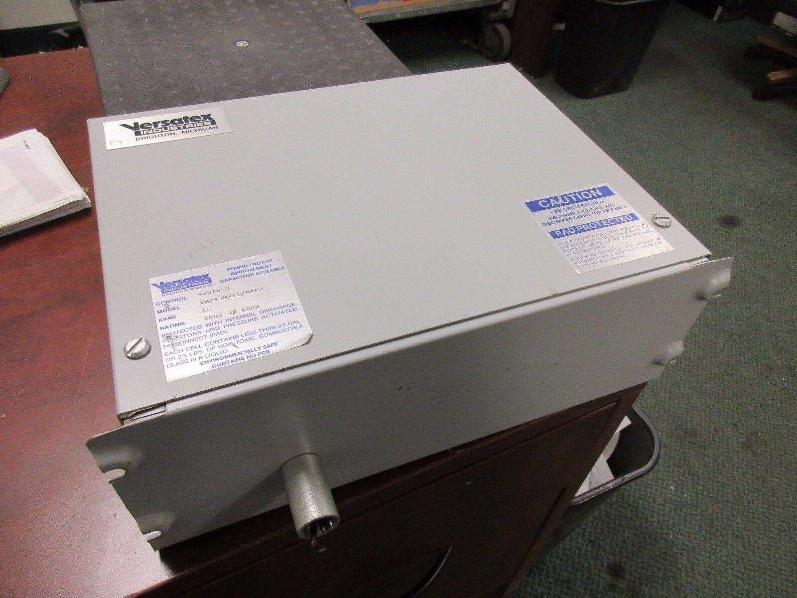 Versatex Capacitor Assembly VM/43M/15/NAF2 15 KVAR 480V 3Ph 60Hz Used