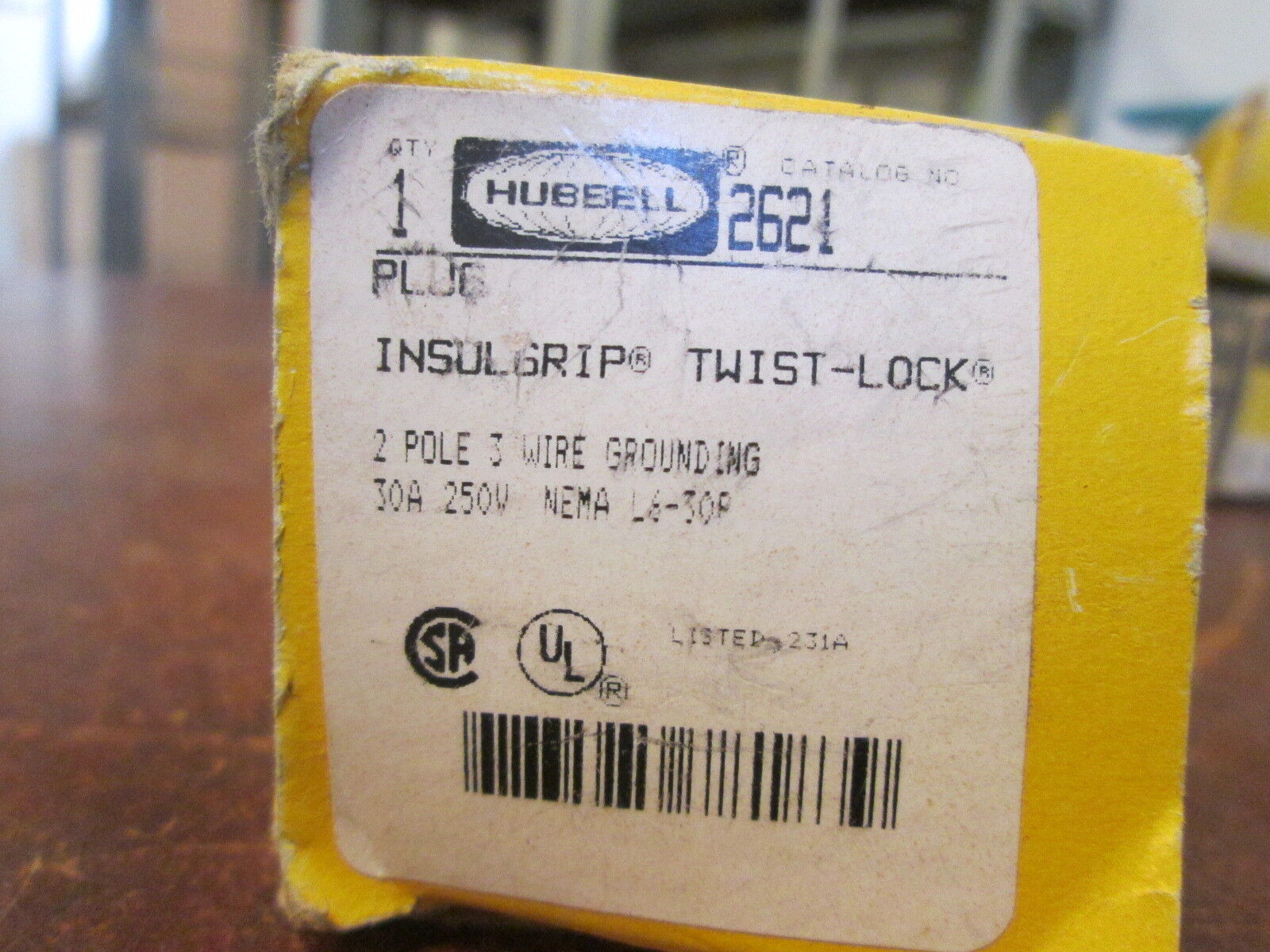 Hubbell Twist-lock plug 2621 30A 250V 2p 3w "Lot of 2" New Surplus