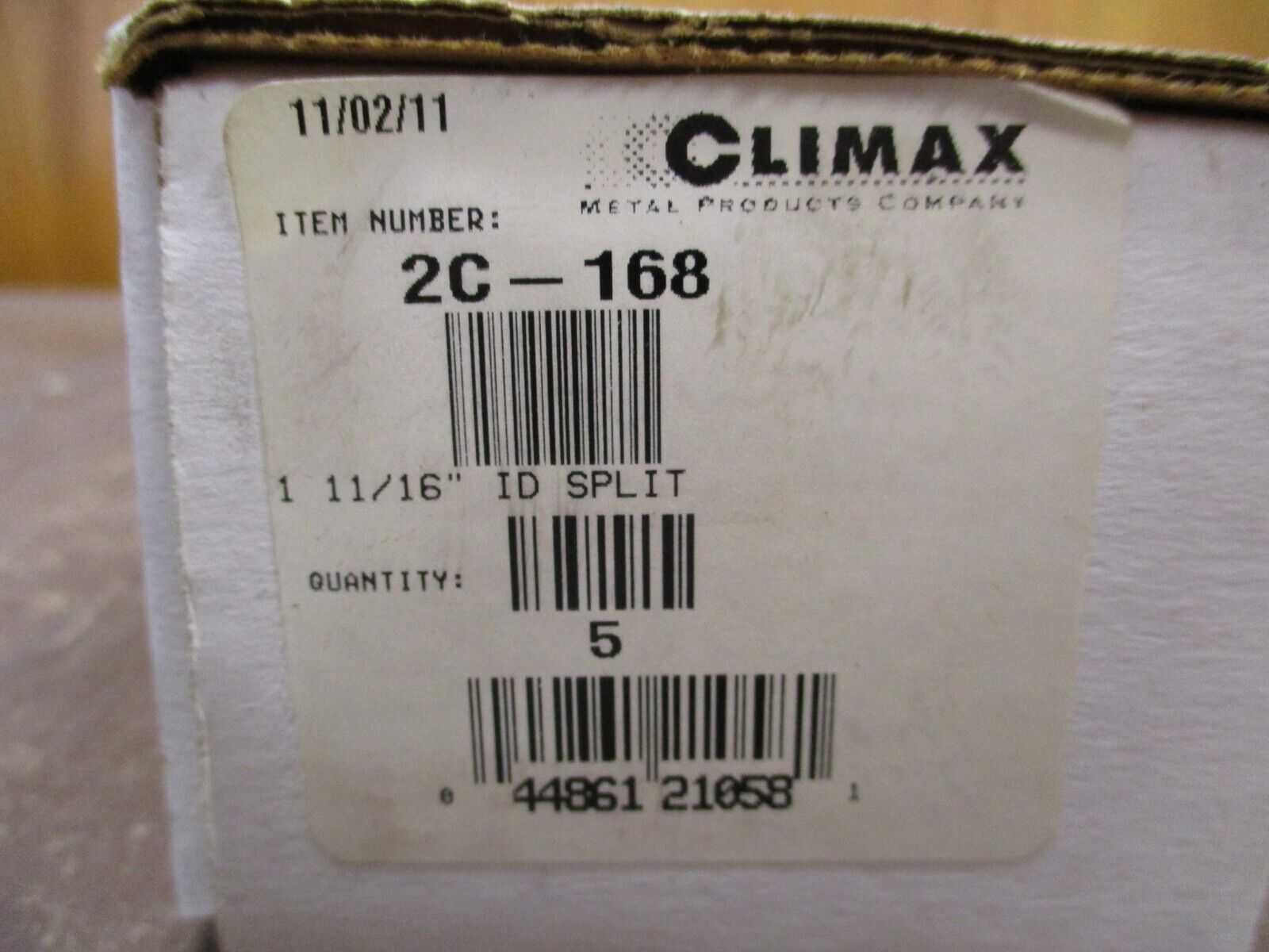 Climax Clamping Shaft Collar 2C-168 1-11/16" ID *Box of 5* *Scratched*