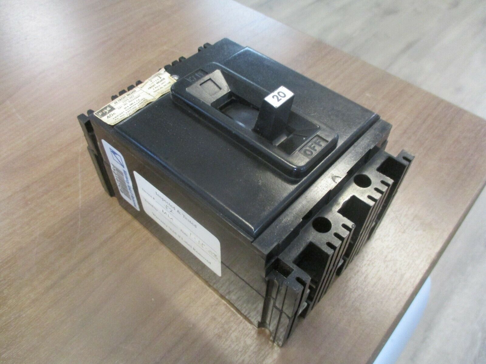 FPE Circuit Breaker NEF433020 20A 480V 3P Used