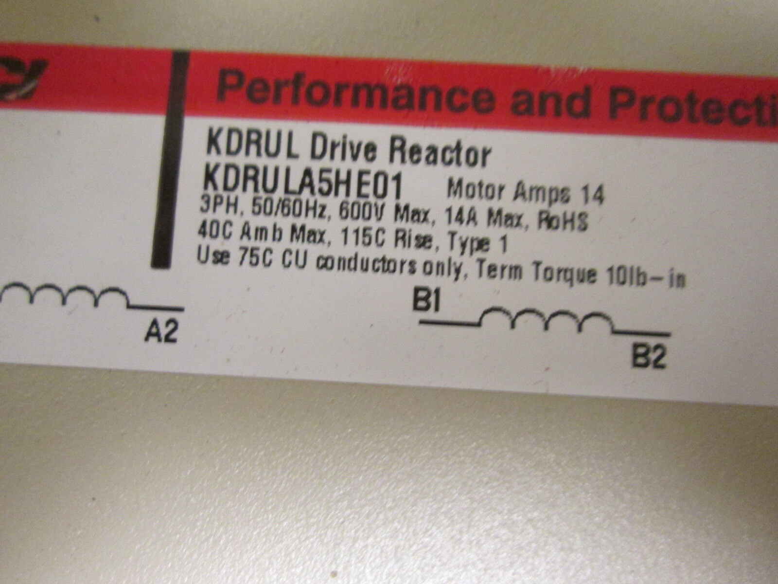 TCI KDRUL Drive Reactor KDRULA5HE01 Motor Amps: 14 3Ph 50/60Hz 14A Used