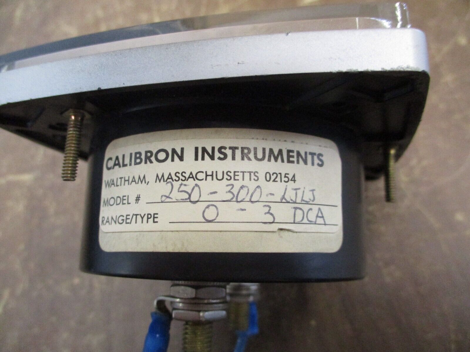 Calibron Instruments DC Ammeter 250-300-LJLJ Range: 0-3A Used