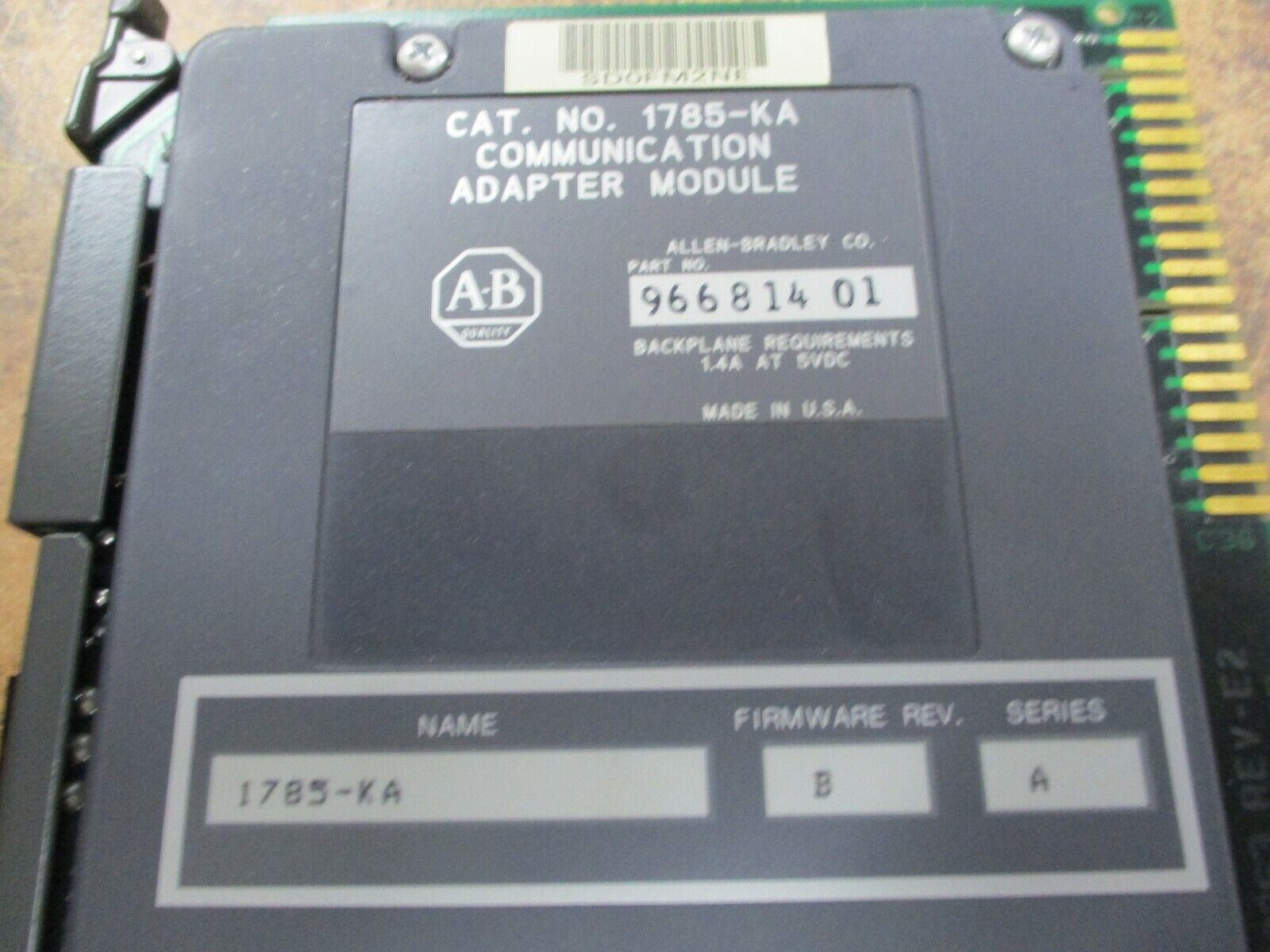Allen-Bradley Communication Adapter Module 1785-KA Ser. A F/W Rev. B Used