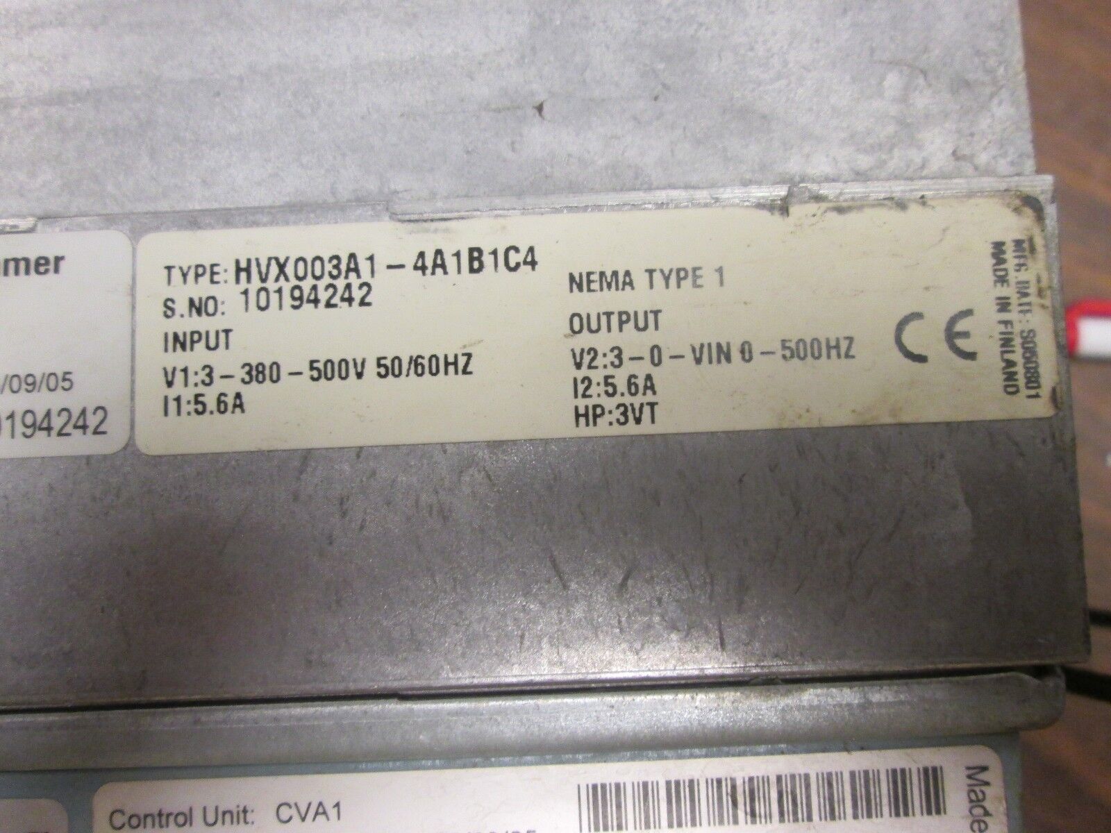 Cutler-Hammer HVX9000 AC Drive HVX003A1-4A1B1C4 3HP 3Ph Used