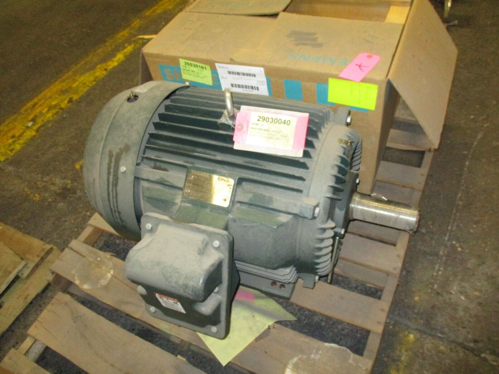 Toshiba Motor 075SDSR41A-P 75HP 1800RPM 230/460V 172/86A 3Ph 60Hz New Surplus