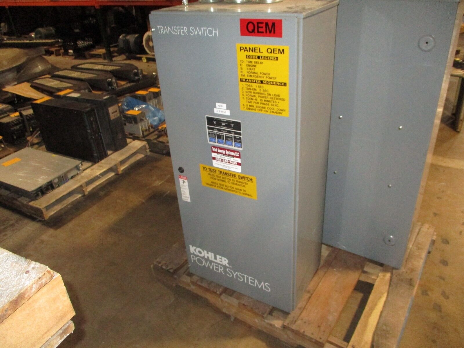 Kohler Automatic Transfer Switch KCT-AMTA-0400S 400A 480V 3Ph 4W 3P 60Hz Used