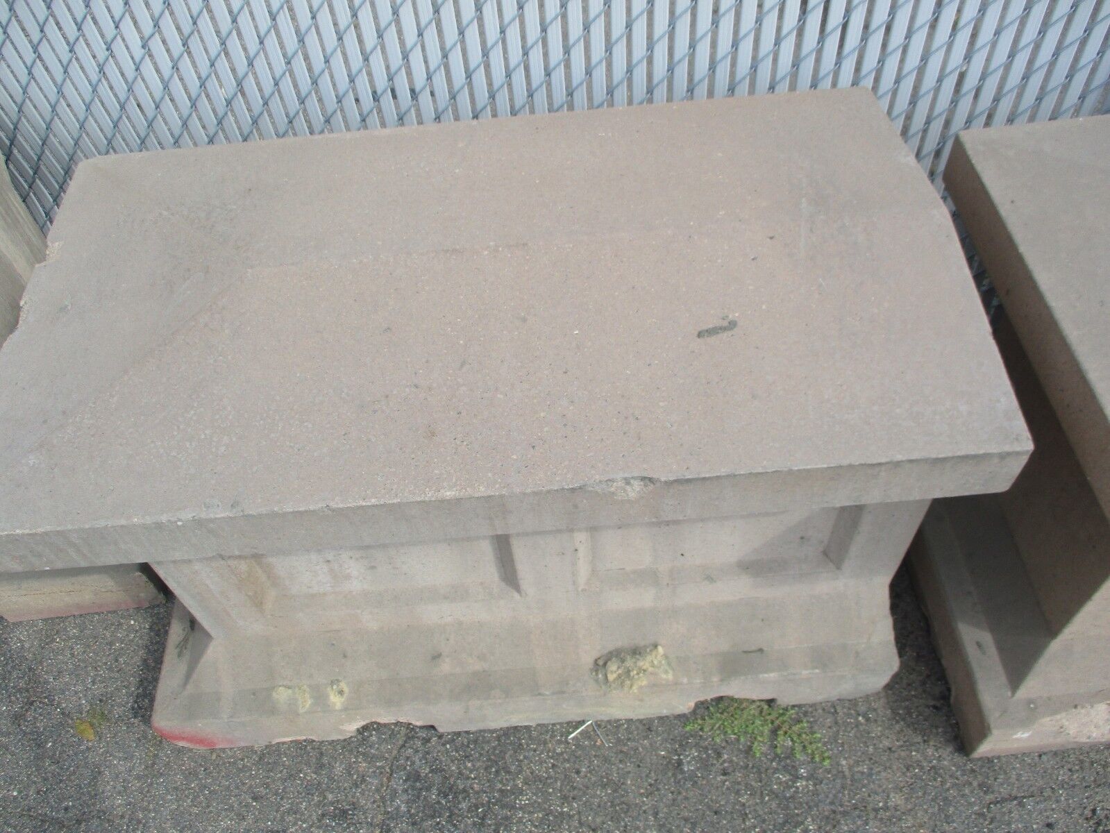 Petersen Decorative Concrete Security Barriers 4.5' Long 30" Wide 34" Tall Used