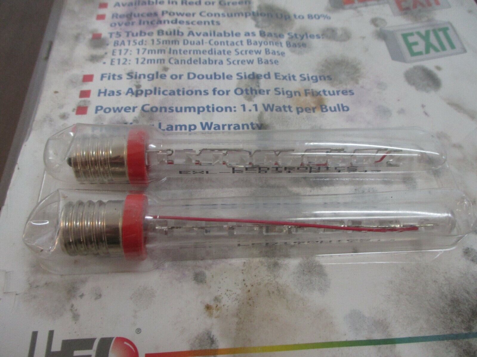 LEDtronics Exit Sign LED Lamp Kit EXL-R-031A Direct Incandescent Replacement