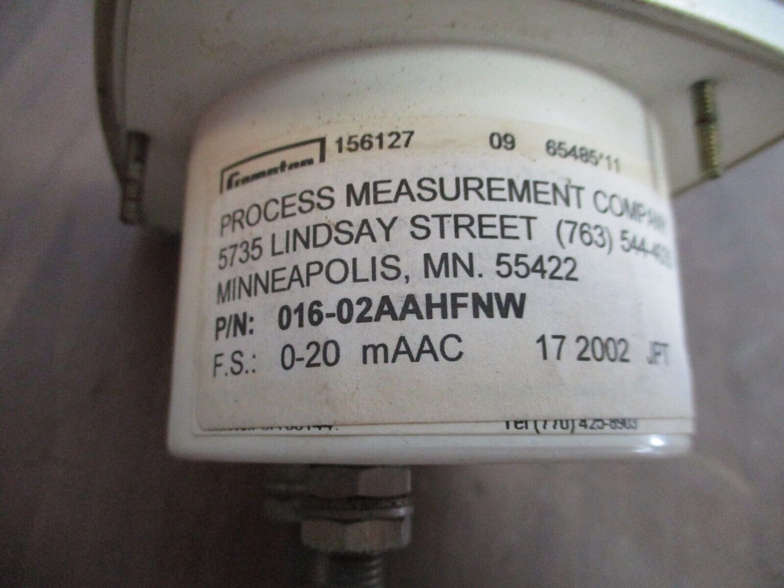 Crompton / Process Measurement AC Ammeter 016-02AAHFNW Range: 0-60A Used