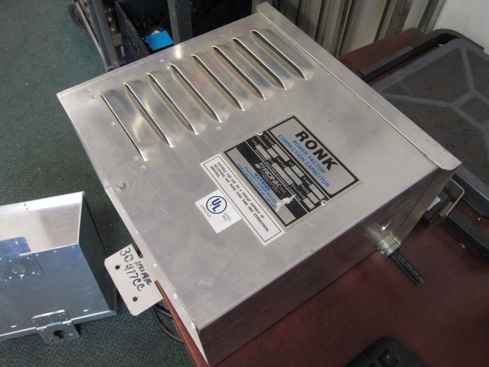 Ronk Capacitor 477CC 30KVAR 480V 150HP 3Ph Used