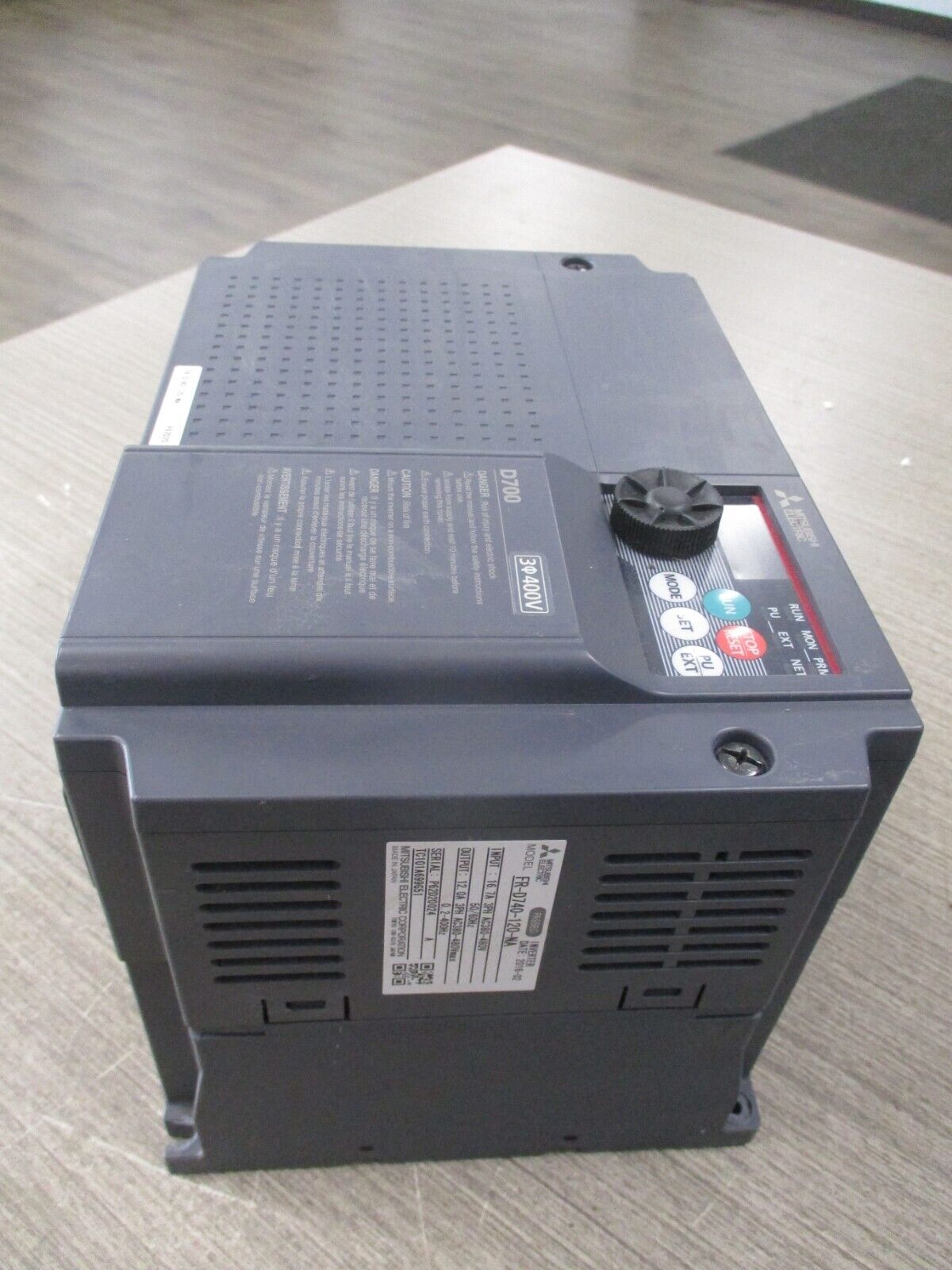 Mitsubishi D700 AC Drive FR-D740-120-NA 7.5 HP 3Ph Input: Output: Used