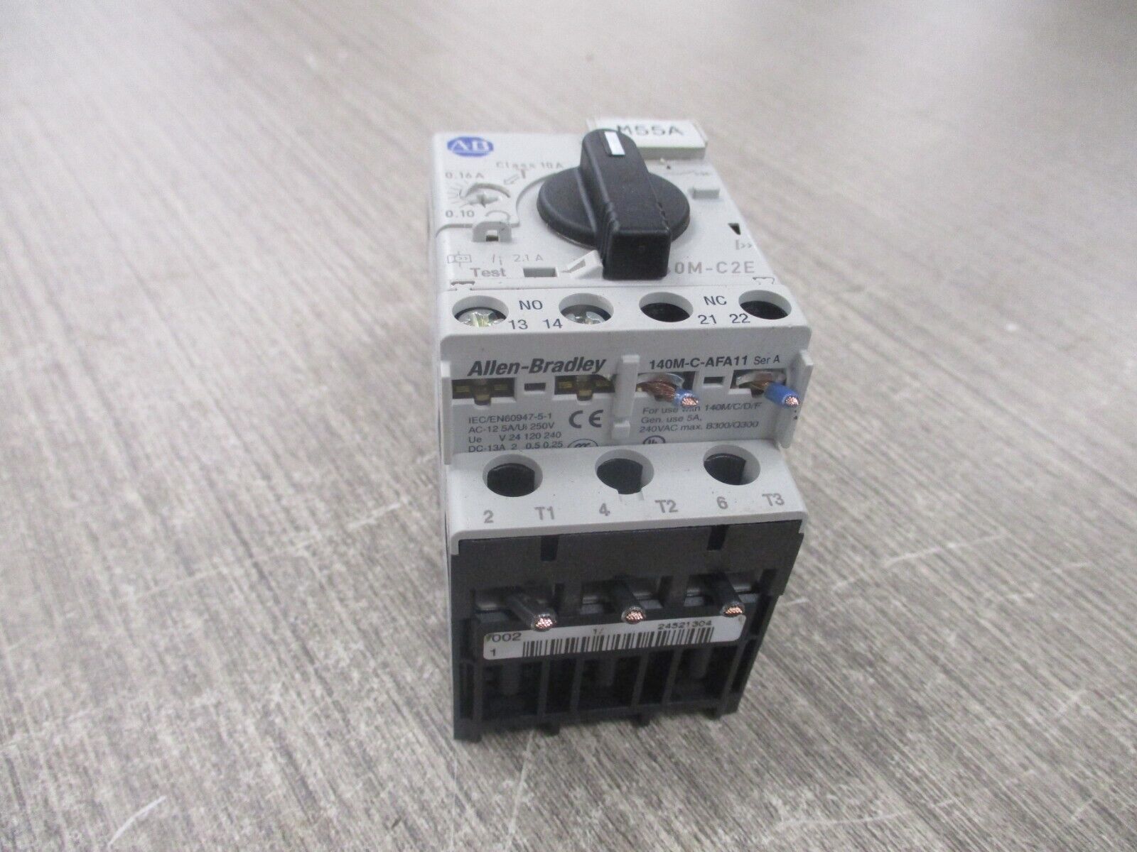 Allen-Bradley Manual Motor Protector 140M-C2E-A16 Ser. C Trip : 0.1-0.16A Used