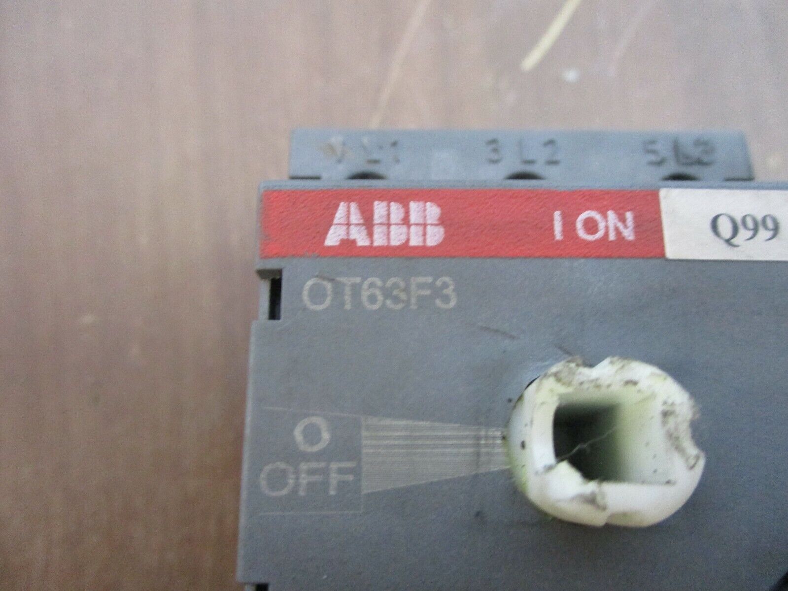 ABB Disconnect Switch OT63F3 60A 600V *No Handle* *(1) Broken Mounting Foot*