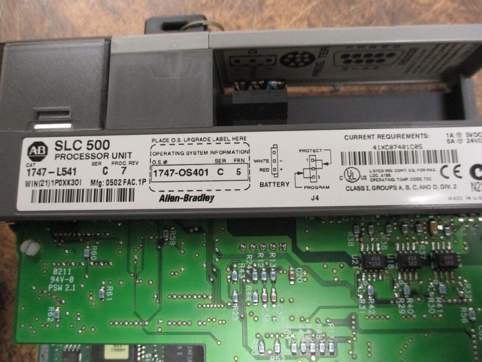 Allen-Bradley SLC 500 Processor Unit 1747-L541 Ser. C Proc Rev: 7 OS FRN: 5 Used