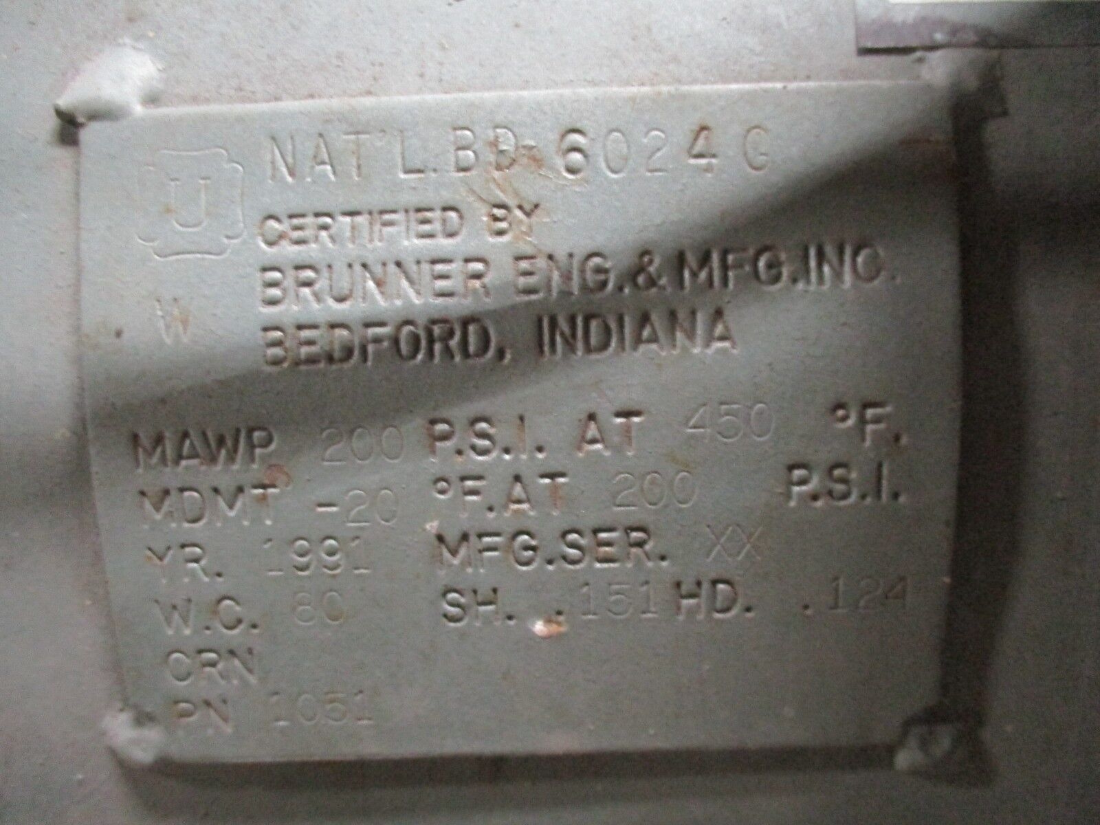 Cooper Industries Compressor ASKAAC 7.5HP 80 W.C. Tank Used