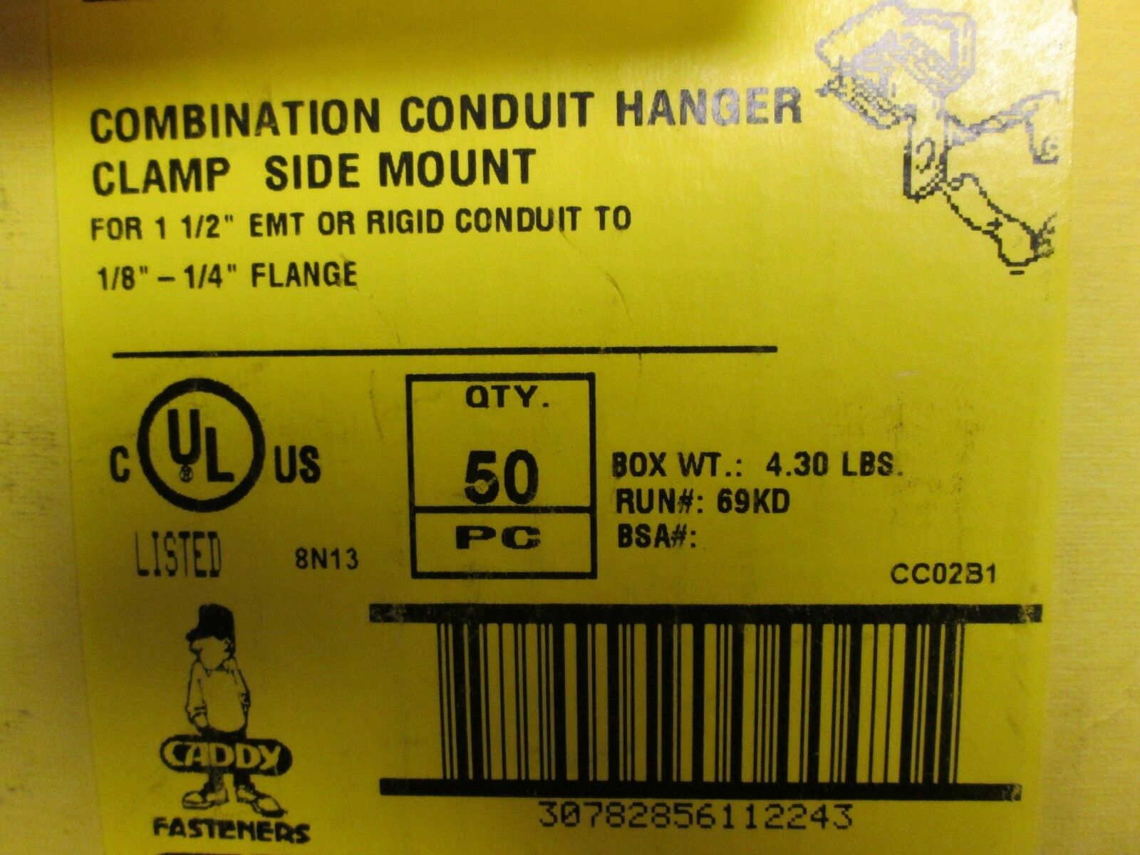 Caddy Side Mount Combination Conduit Hanger 24M24SM Approx 75 Pcs.