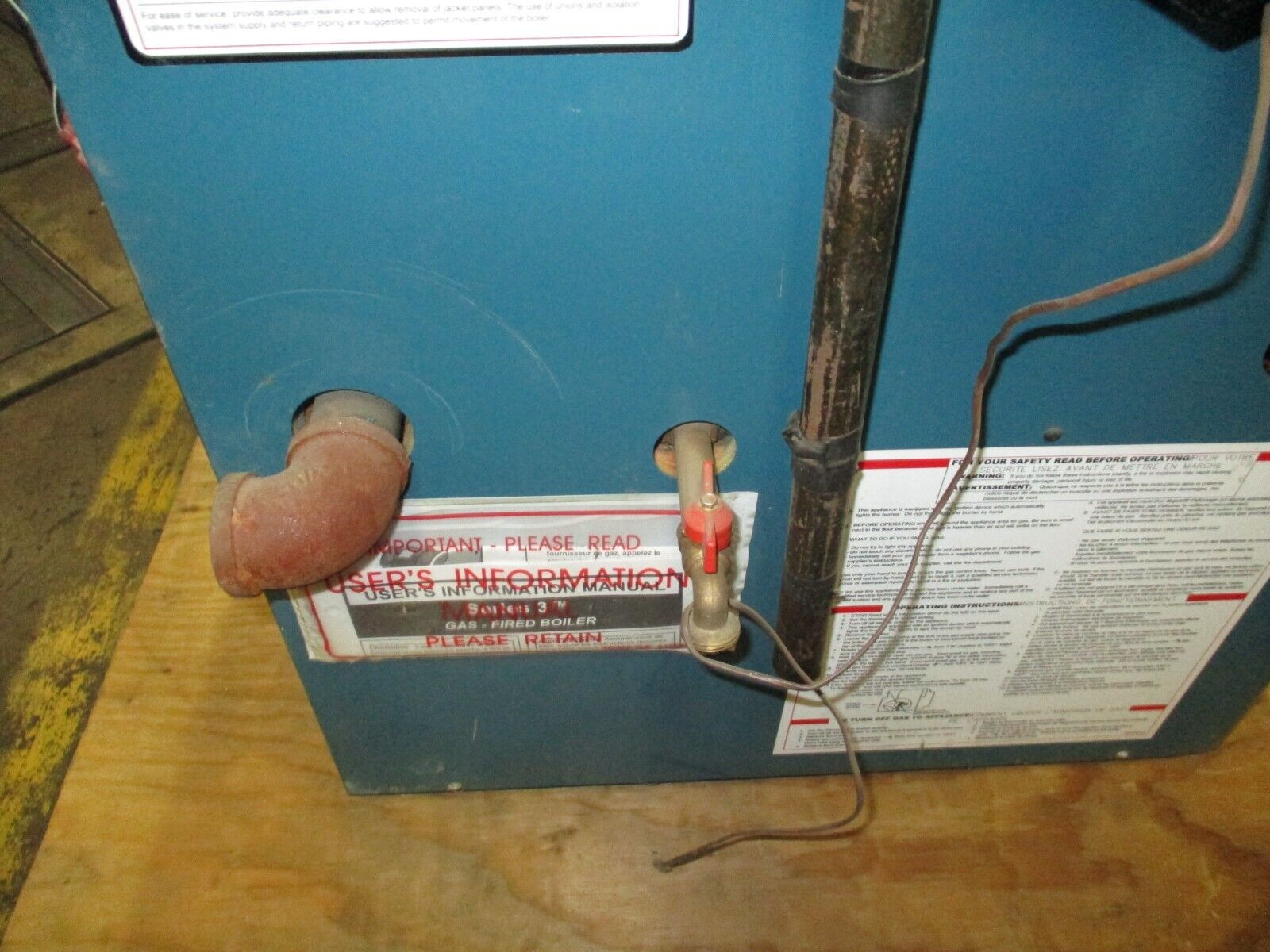 US Boiler Company Burnham Series 3 Boiler 308BNI-A Natural Gas Input: 245MBH