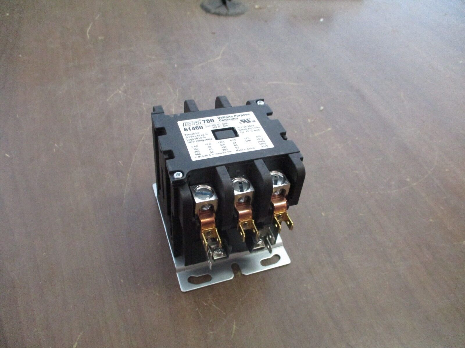 Mars 780 Definite Purpose Contactor 61460 24V Coil 50A 3P New Surplus