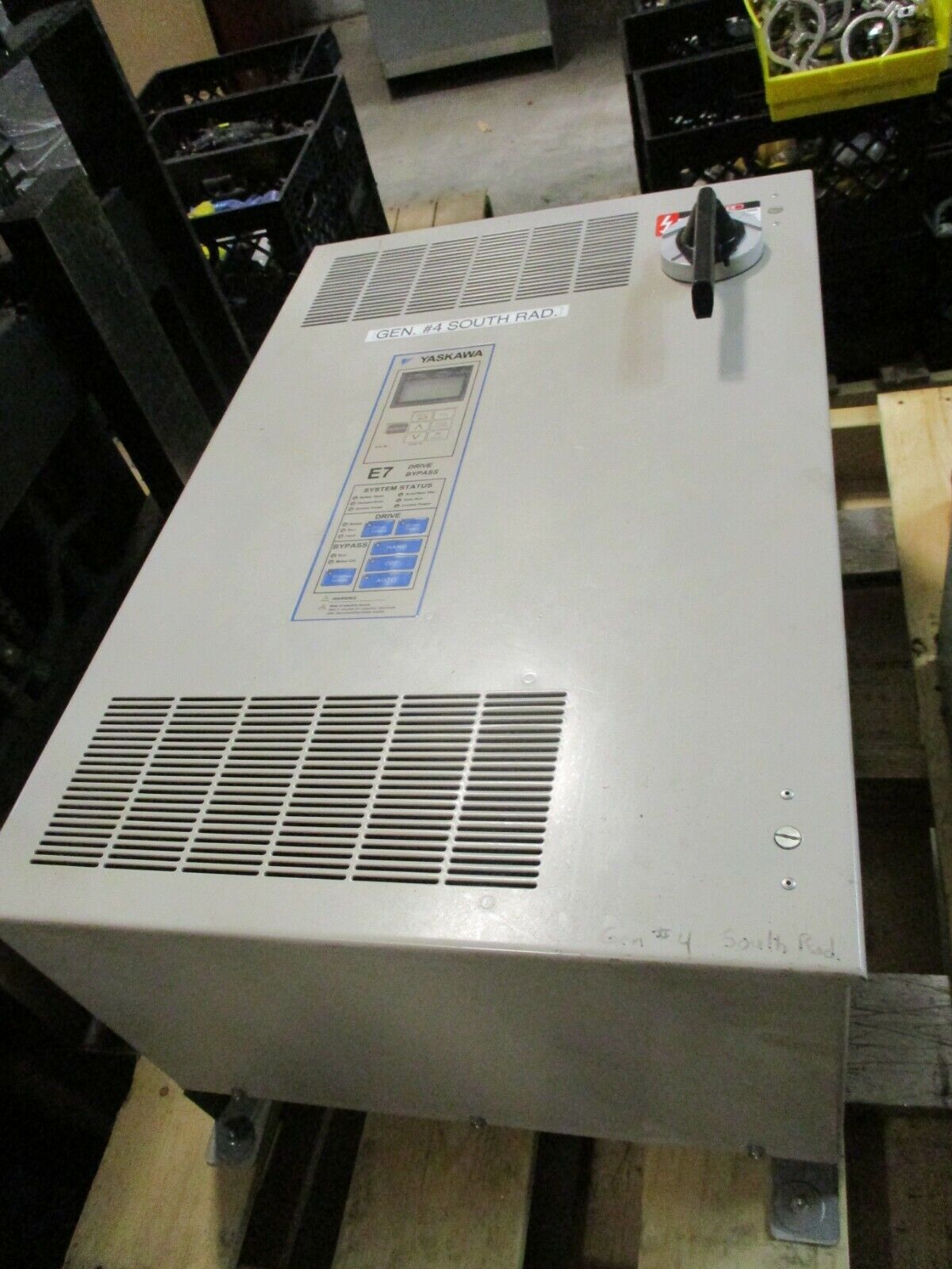 Yaskawa E7 AC Drive w/ Bypass E7BVD046YX 15HP 208V 3Ph Used