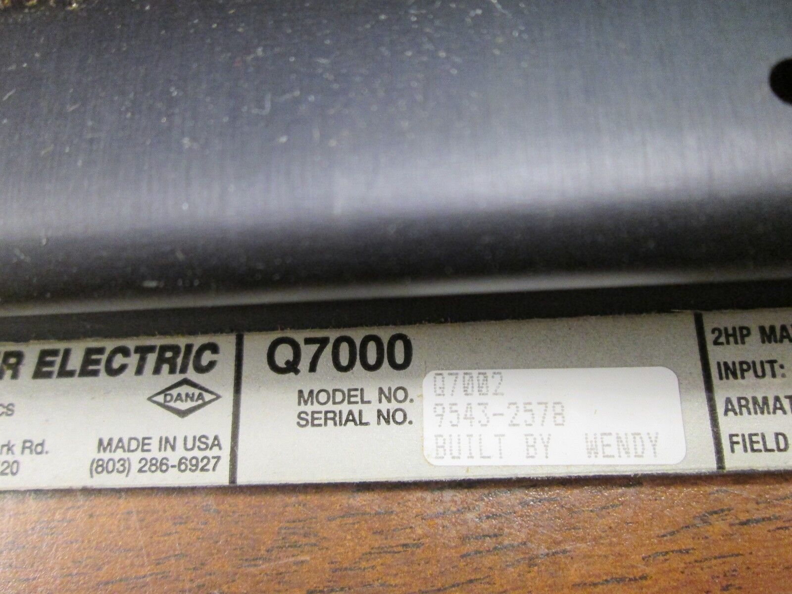 Warner Electric Q7000 DC Drive Q7002 2HP Used