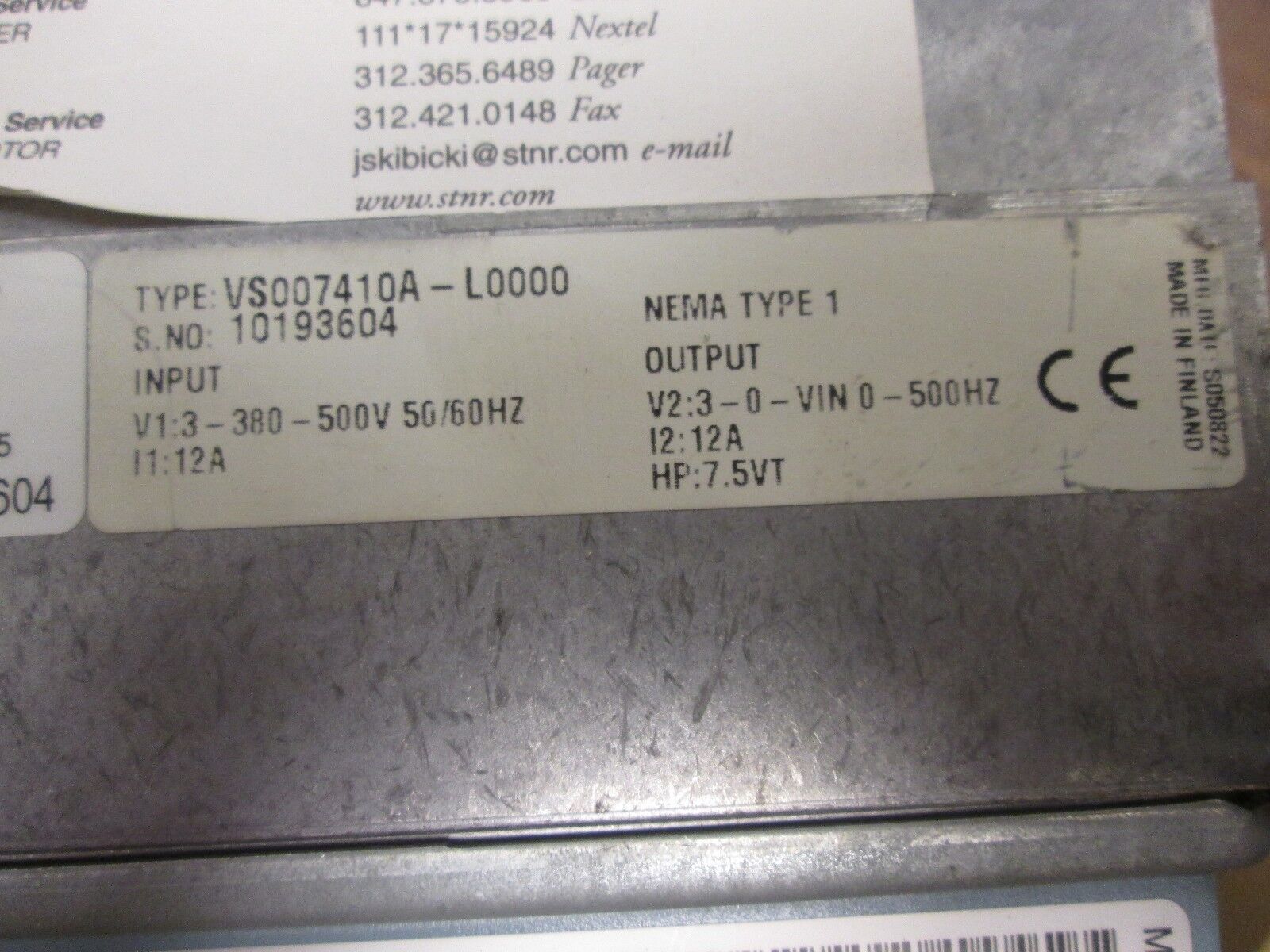 Johnson Controls VS Series AC Drive VS007410A-L0000 7.5HP 3Ph Used