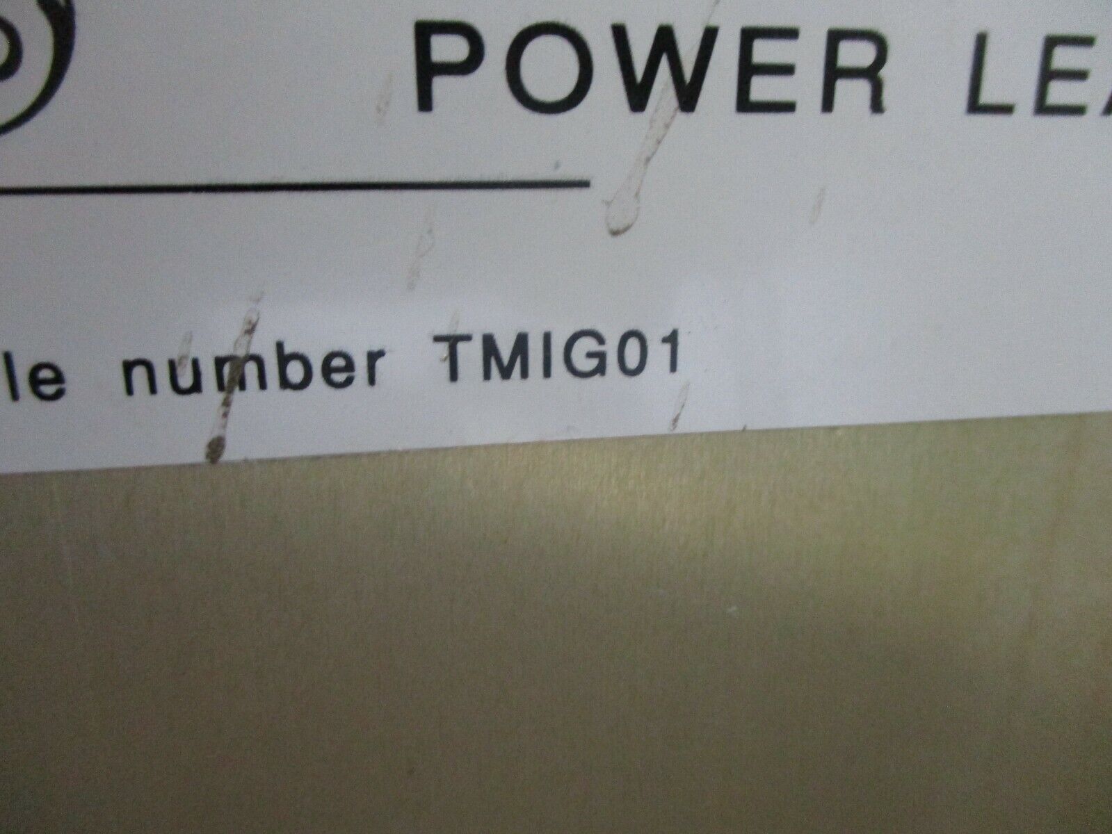 GE Power Leader Meter TMIG01 *Bent Corner* Used