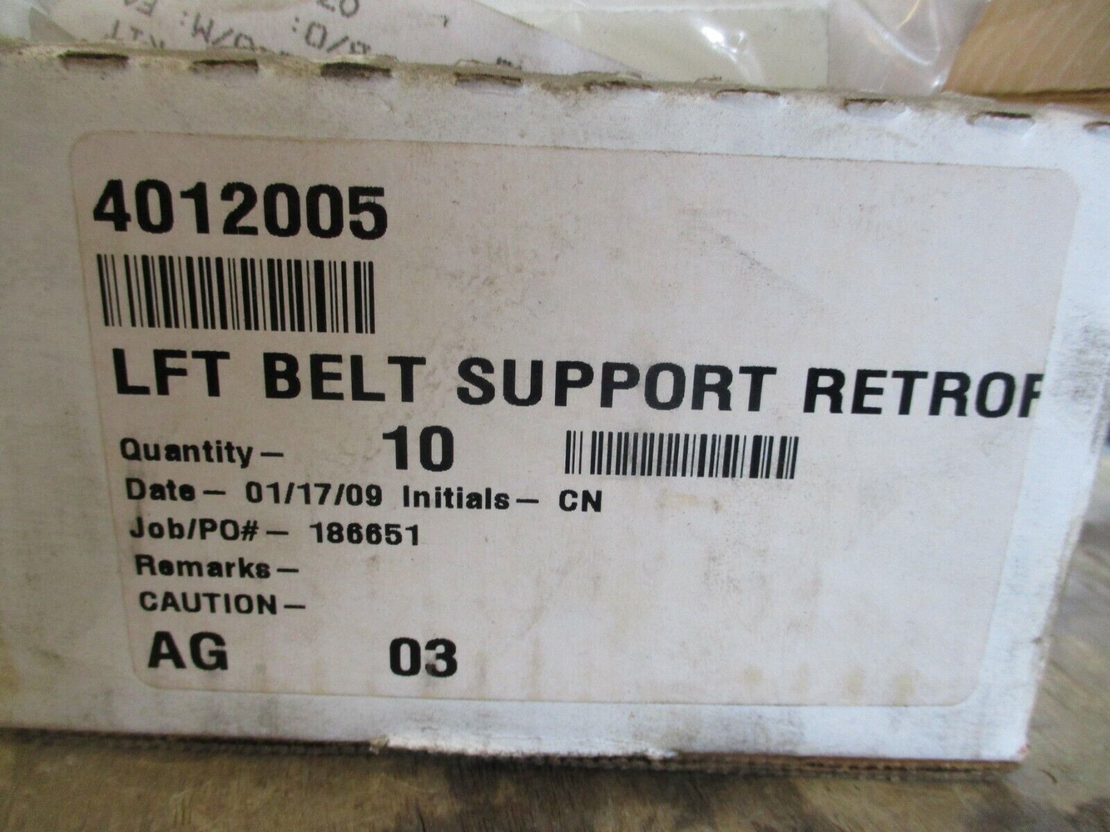 Flexco LFT Belt Support Retrofit Kit 4012005 *Box of 10* New Surplus
