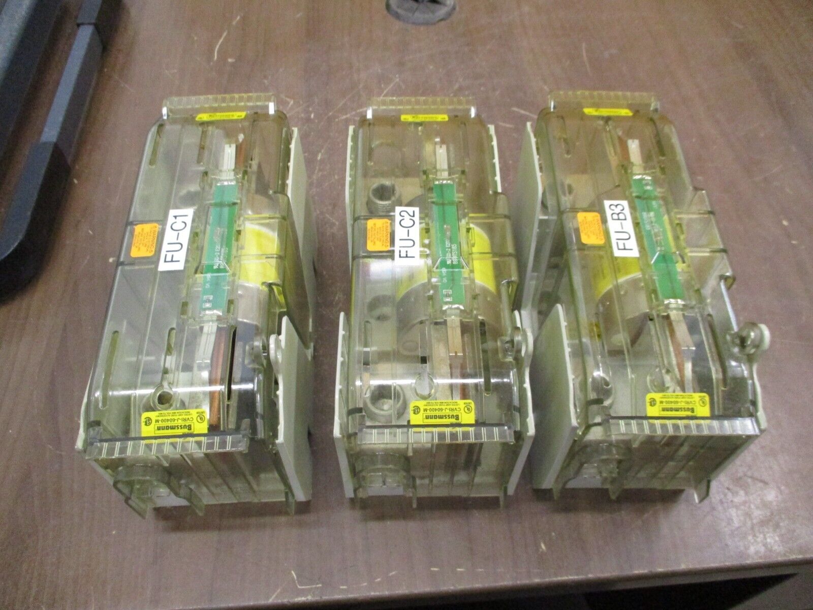 Cooper Bussmann Fuse Block JM60400-3CR 400A 600V 3P w/ (3) 350A Fuses Used