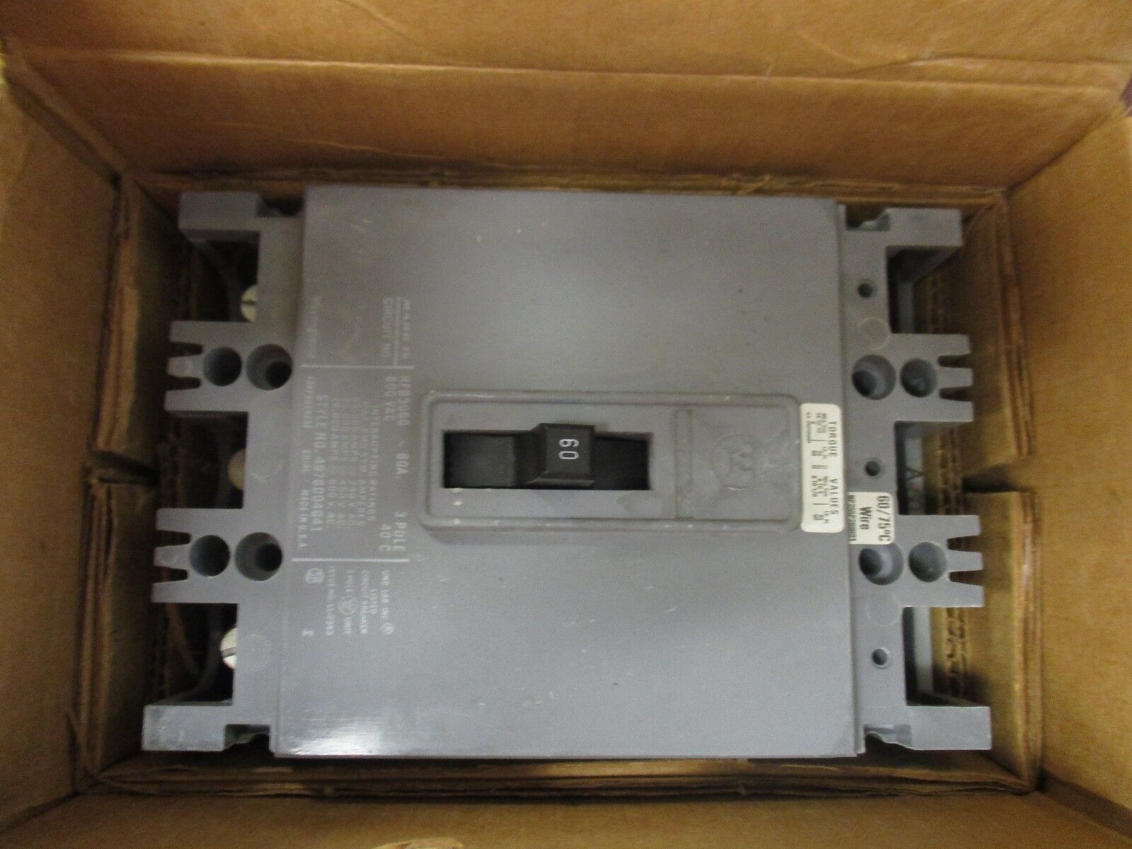 Westinghouse AB De-Ion Circuit Breaker HFB3060 60A 600V 3P New Surplus