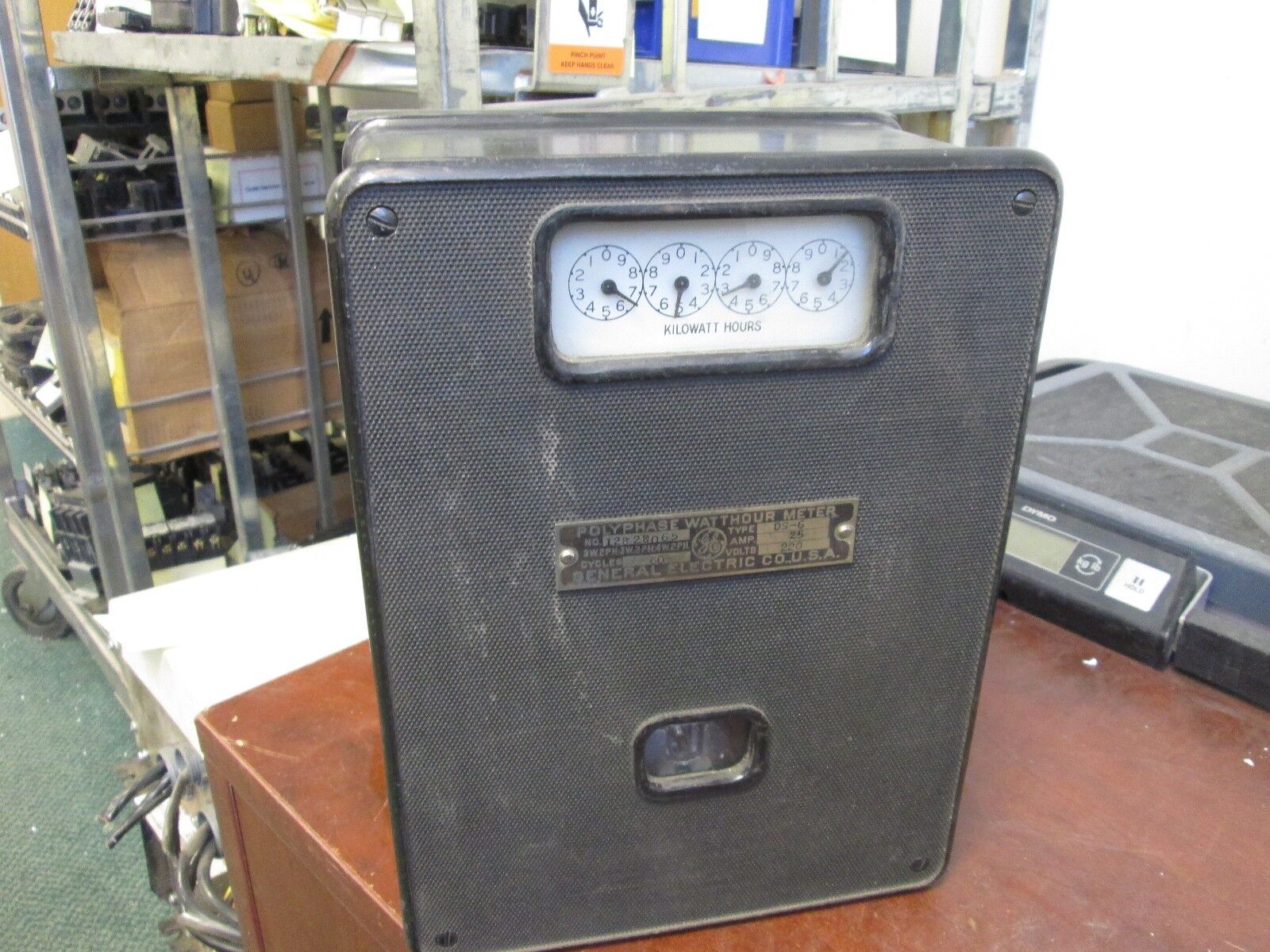 GE Polyphase Watthour Meter DS-6 12828065 25A 220V 60Hz 3W,2Ph; 4W,2Ph; 3W,3Ph