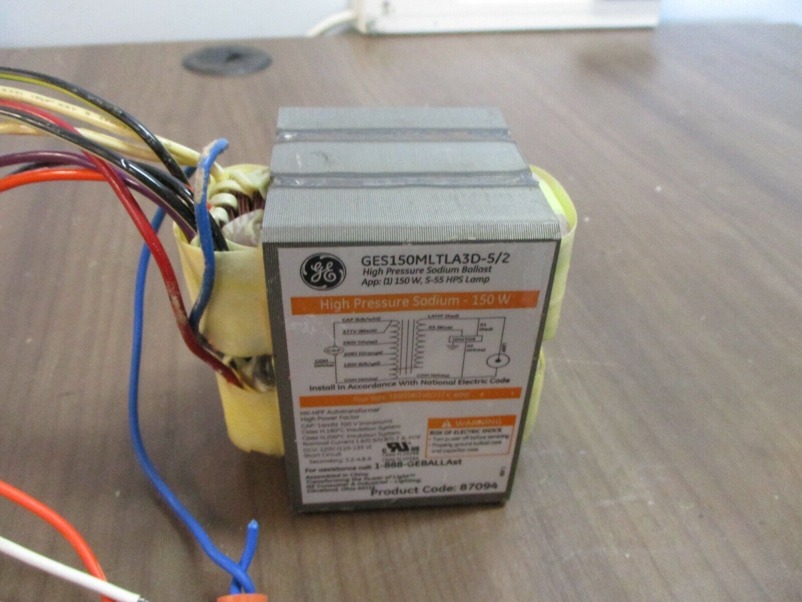 GE High Pressure Sodium Ballast GES150MLTLA3D-5/2 150W 120/208/240/277V 60Hz