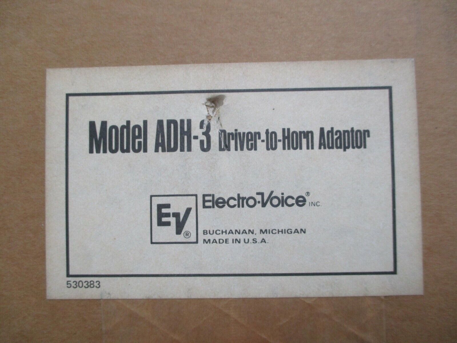 Electro-Voice Driver-to-Horn Adaptor ADH-3 New Surplus