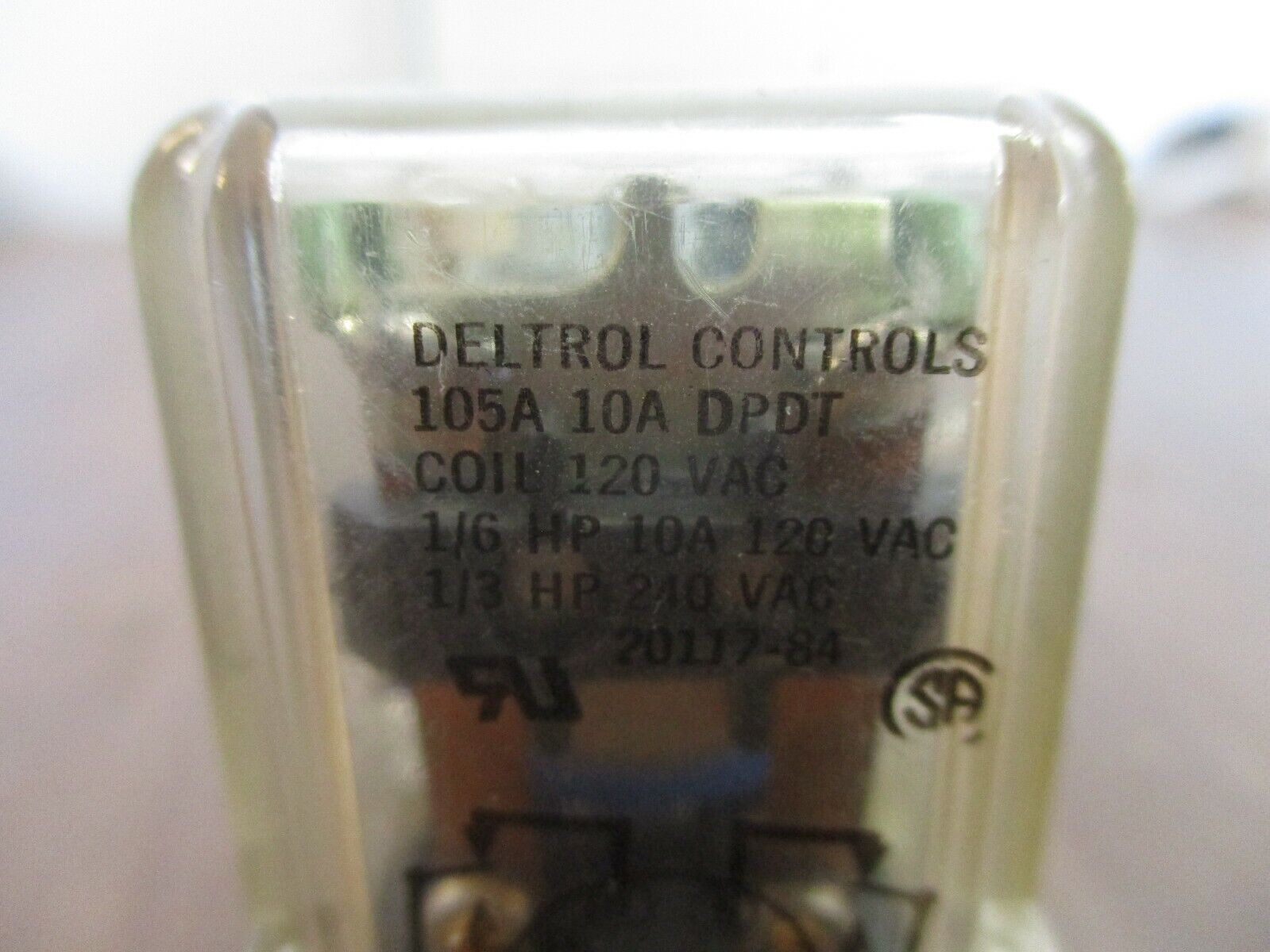 Deltrol Controls Relay 105A 10A DPDT 120V Coil w/ Base *Lot of 2* Used