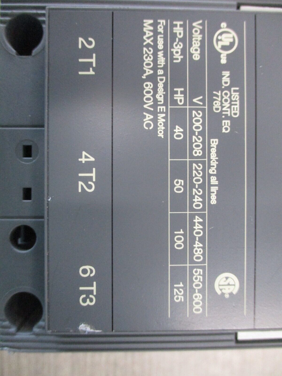 ABB Contactor AF145-30 20-60VDC Coil 230A 600V Used