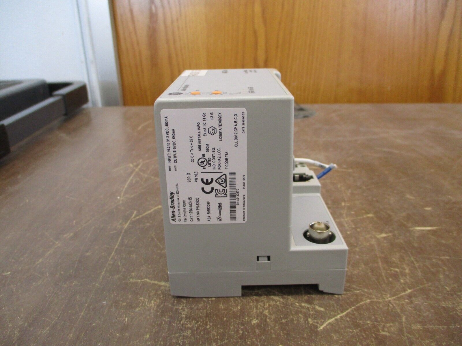 Allen-Bradley Flex I/O ControlNet Adapter Module 1794-ACN15 Ser. D F/W Rev. 10.3