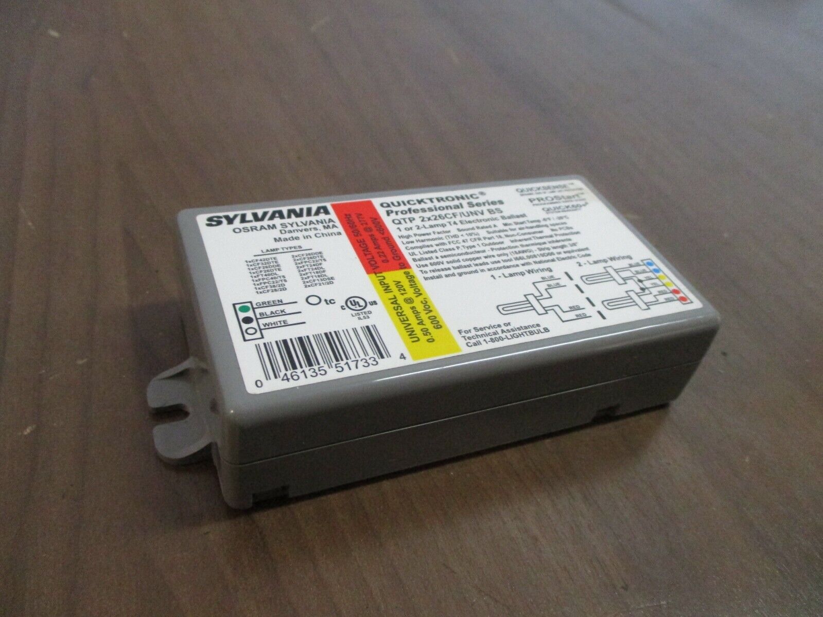 Sylvania Quicktronic Professional Series Electronics Ballast QTP 2X26CF/UNV BS