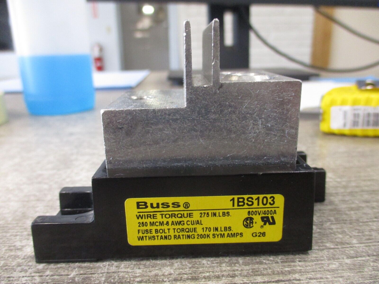 Buss Single Fuse Block 1BS103 400A 600V Used