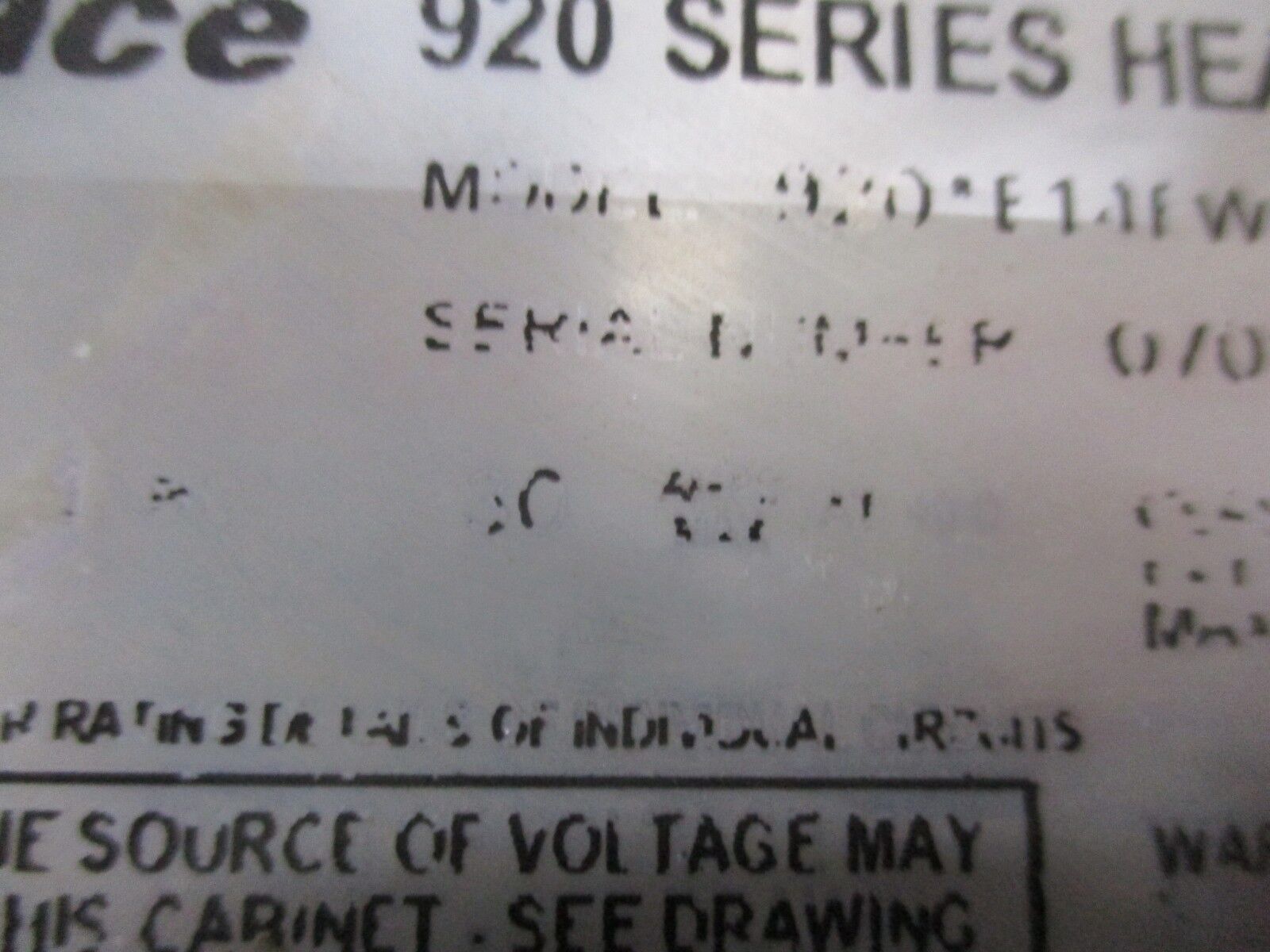 DigiTrace 920 Series Heat Tracing Controller Assembly 920*E14FWQ1*SIS312*SS3112