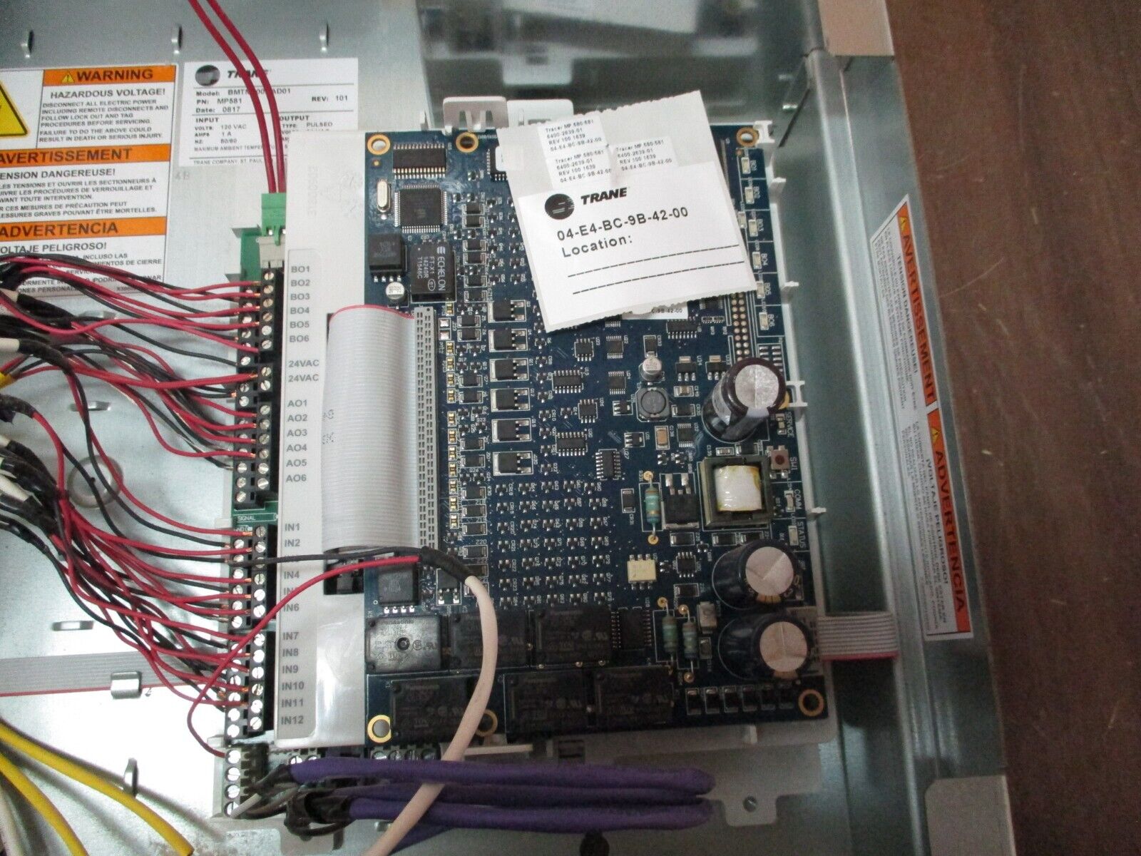 Trane MP581 Tracer Summit Programmable Controller BMTM000AAD01 Rev. 101 Used