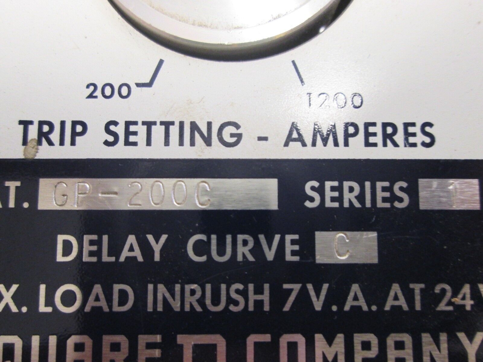 Square D Type GP Ground Powered Time Delay Ground Fault Relay GP-200C Used