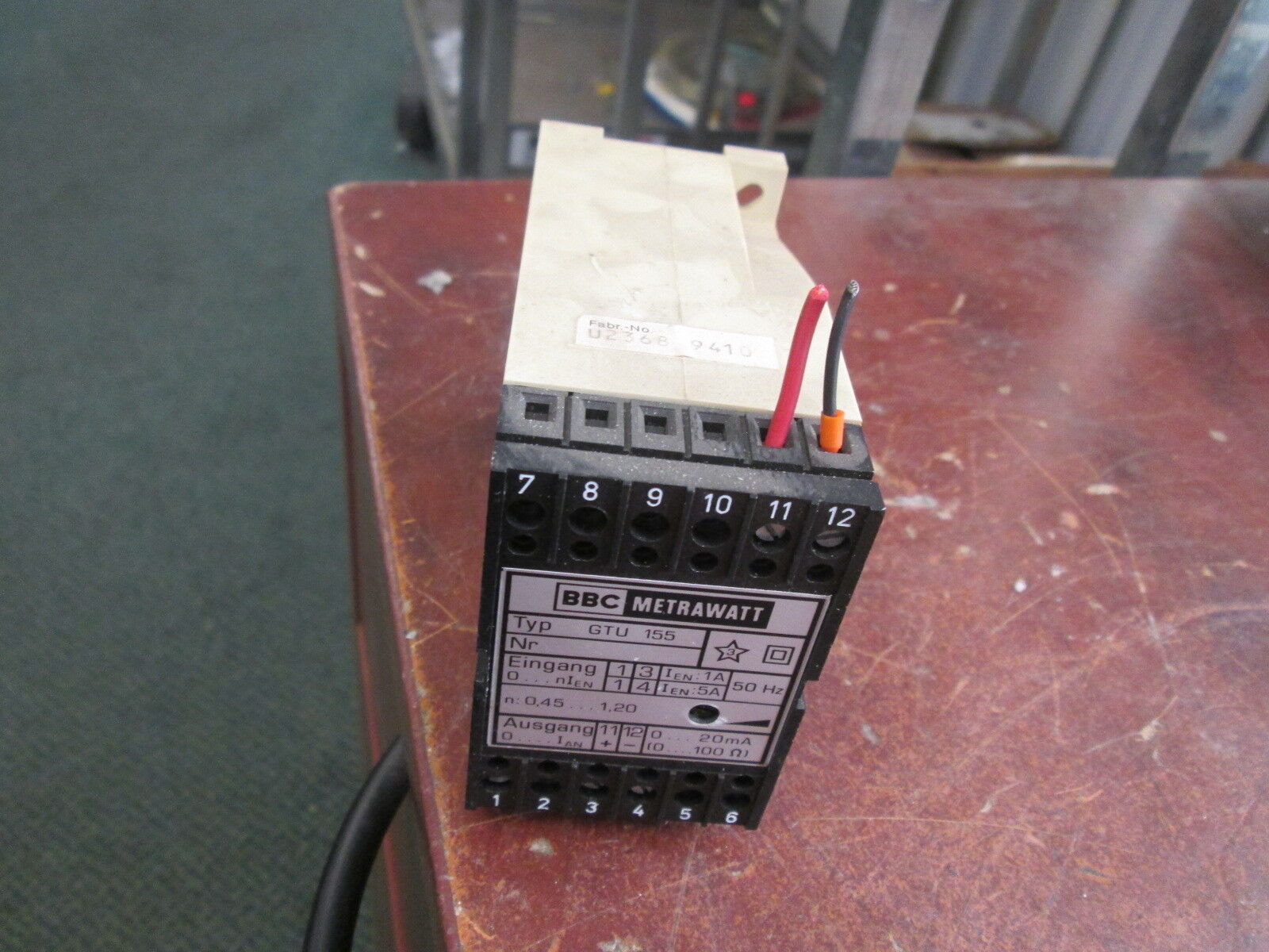 BBC Metrawatt Converter Relay GTU 155 0-20mA Used