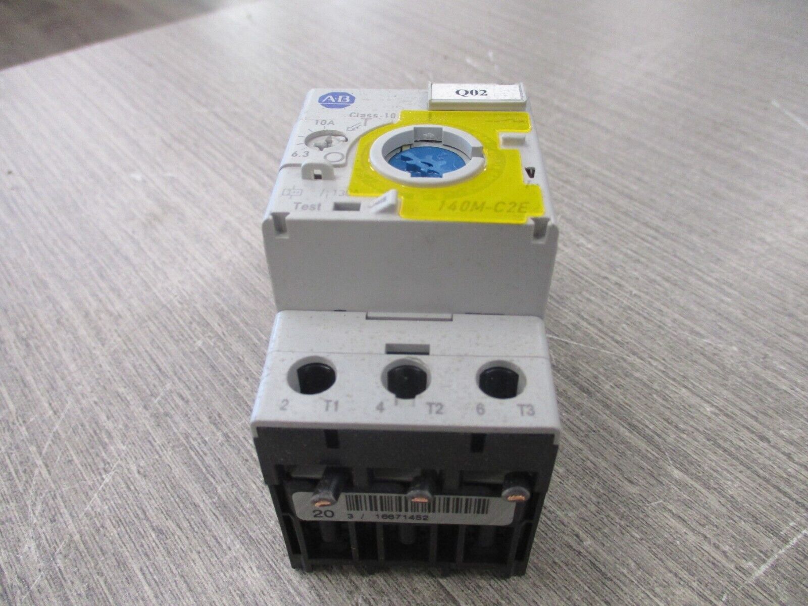 Allen-Bradley Manual Motor Protector 140M-C2E-C10 Trip: 6.3-10A *No Handle* Used