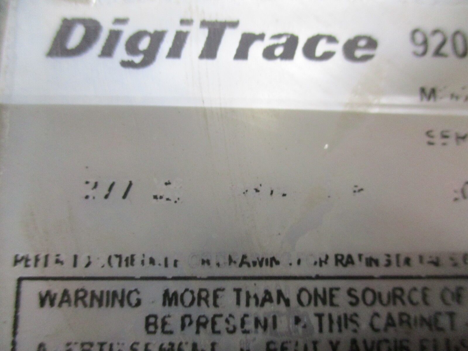 DigiTrace 920 Series Heat Tracing Controller Assembly 920*E14FWQ1*SIS312*SS3112