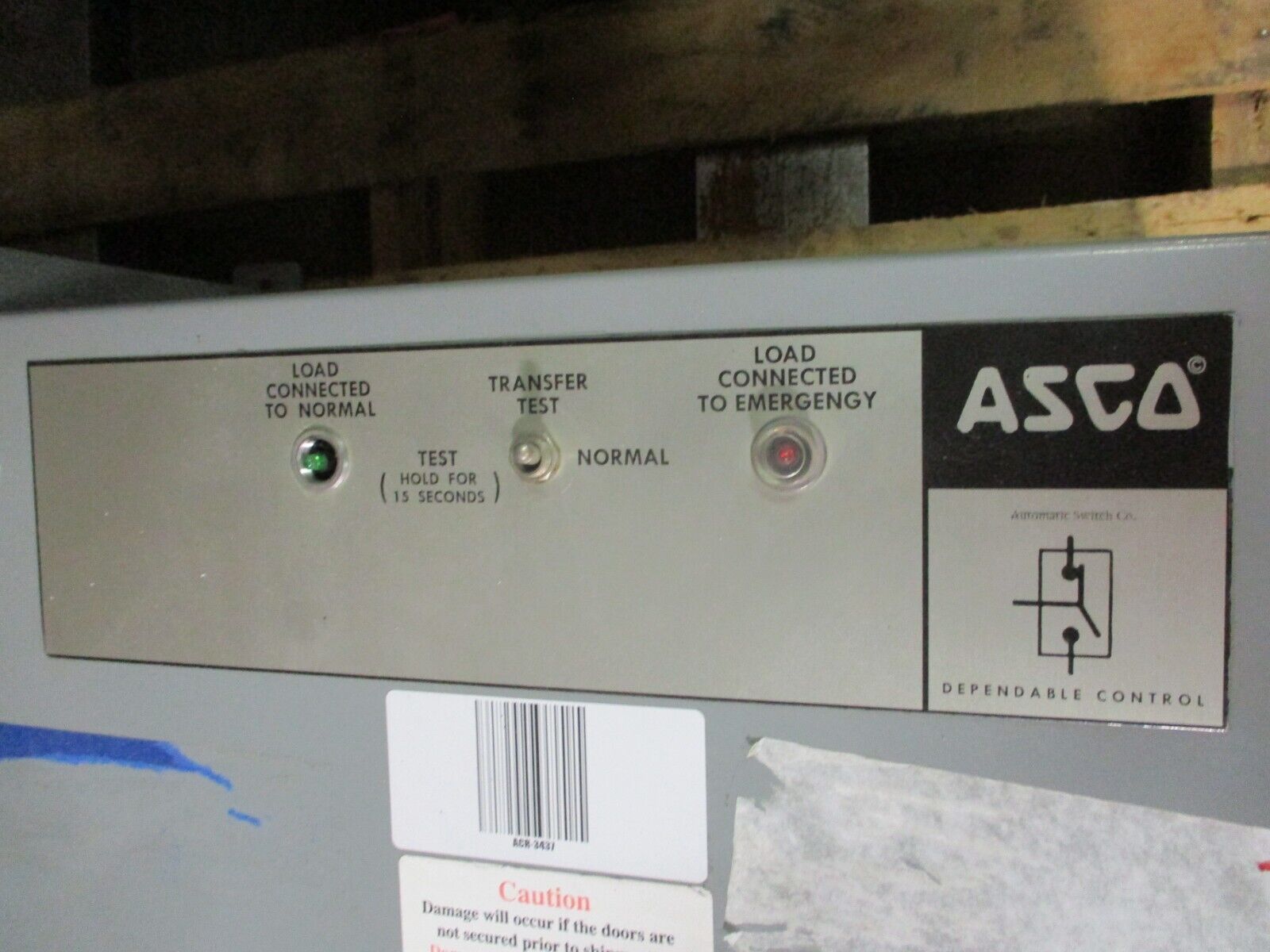 Asco 940 Automatic Transfer Switch C940315097XC 150A 480Y/277V 60Hz Used