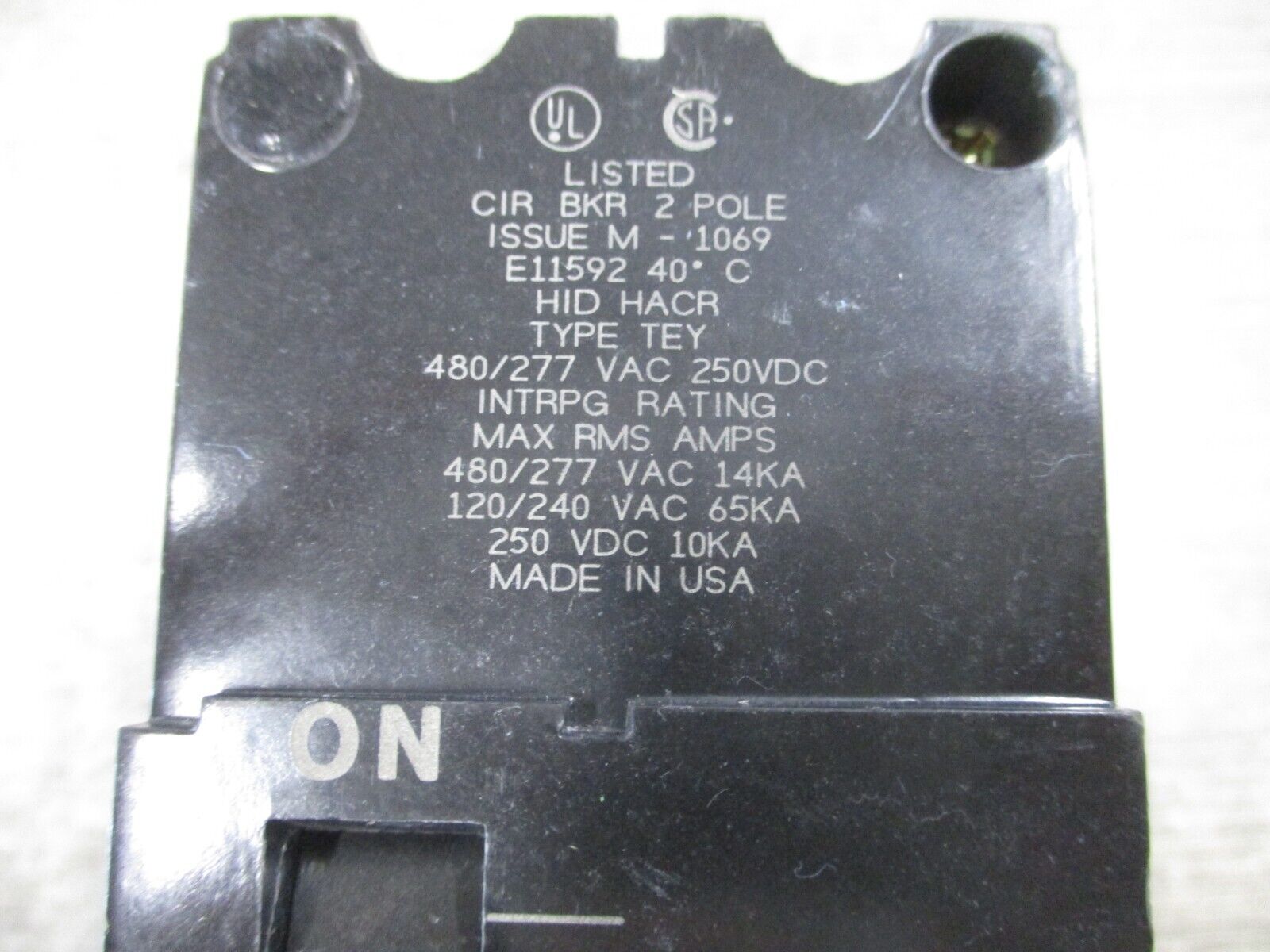 GE Bolt-On Circuit Breaker TEY230 30A 480/277V 2P Used