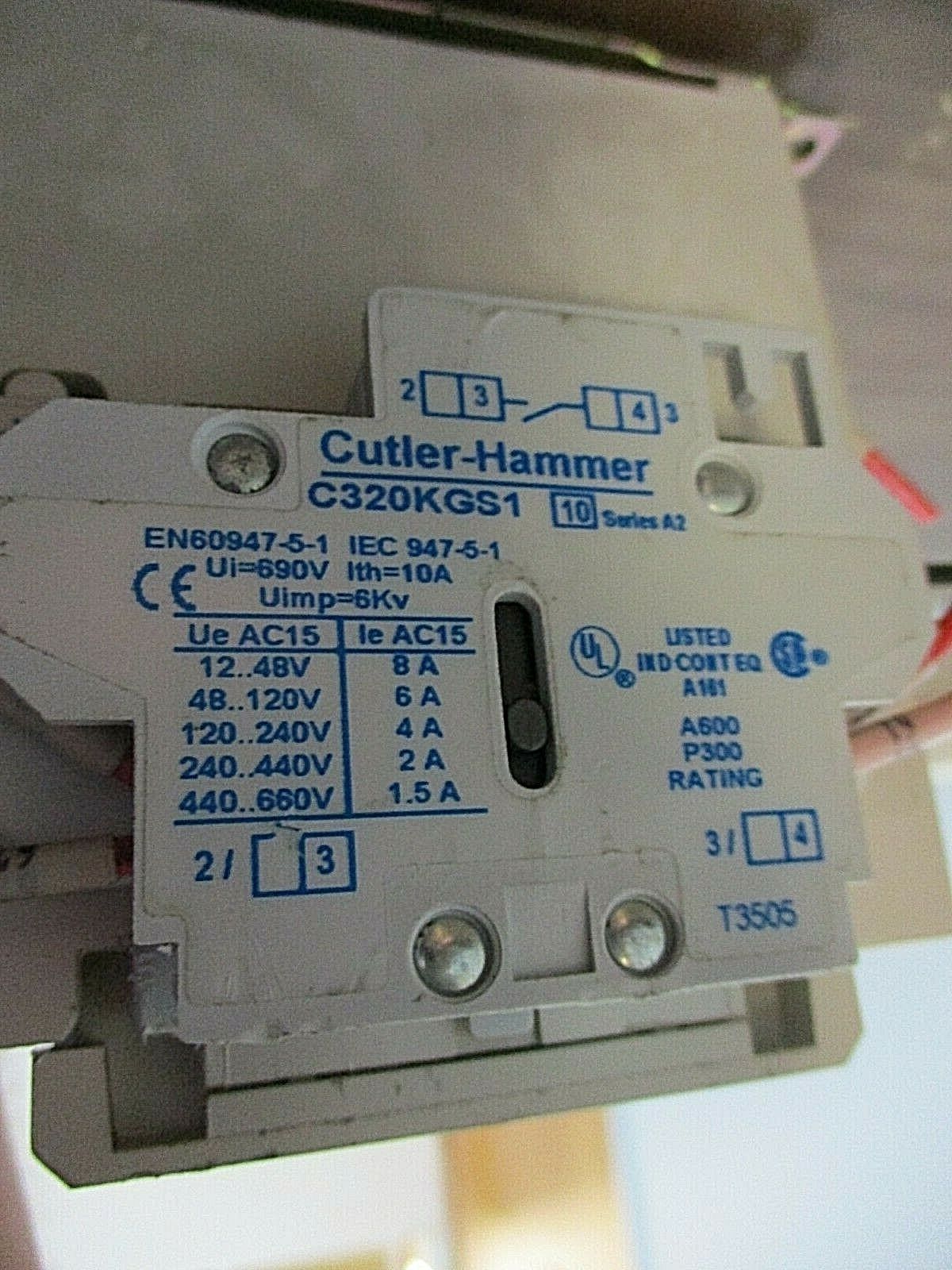 Cutler-Hammer Starter AE16GN0/C306GN3 120V Coil Used