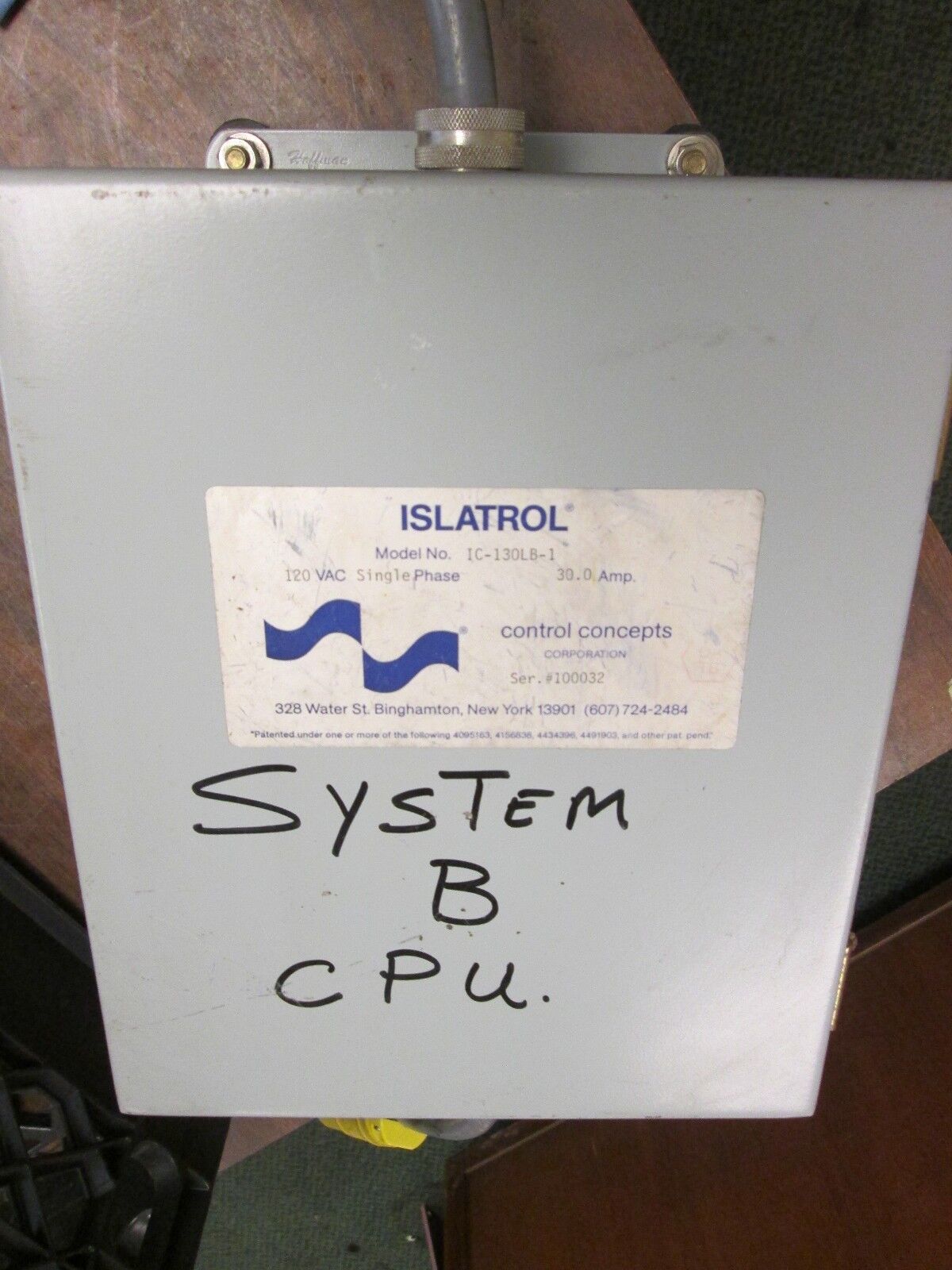 Islatrol Surge Suppressor IC-130LB-1 120VAC 1Ph 30A Used