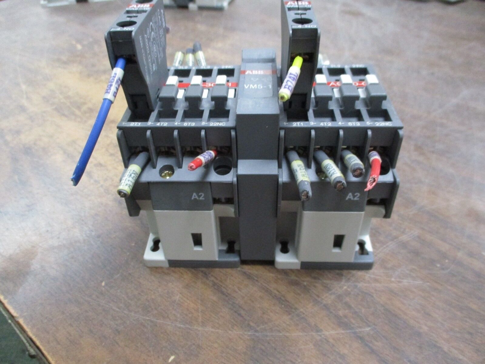 ABB Reversing Contactor A9-30-01 120V Coil 21A 600V w/ (2) Aux Contact Used